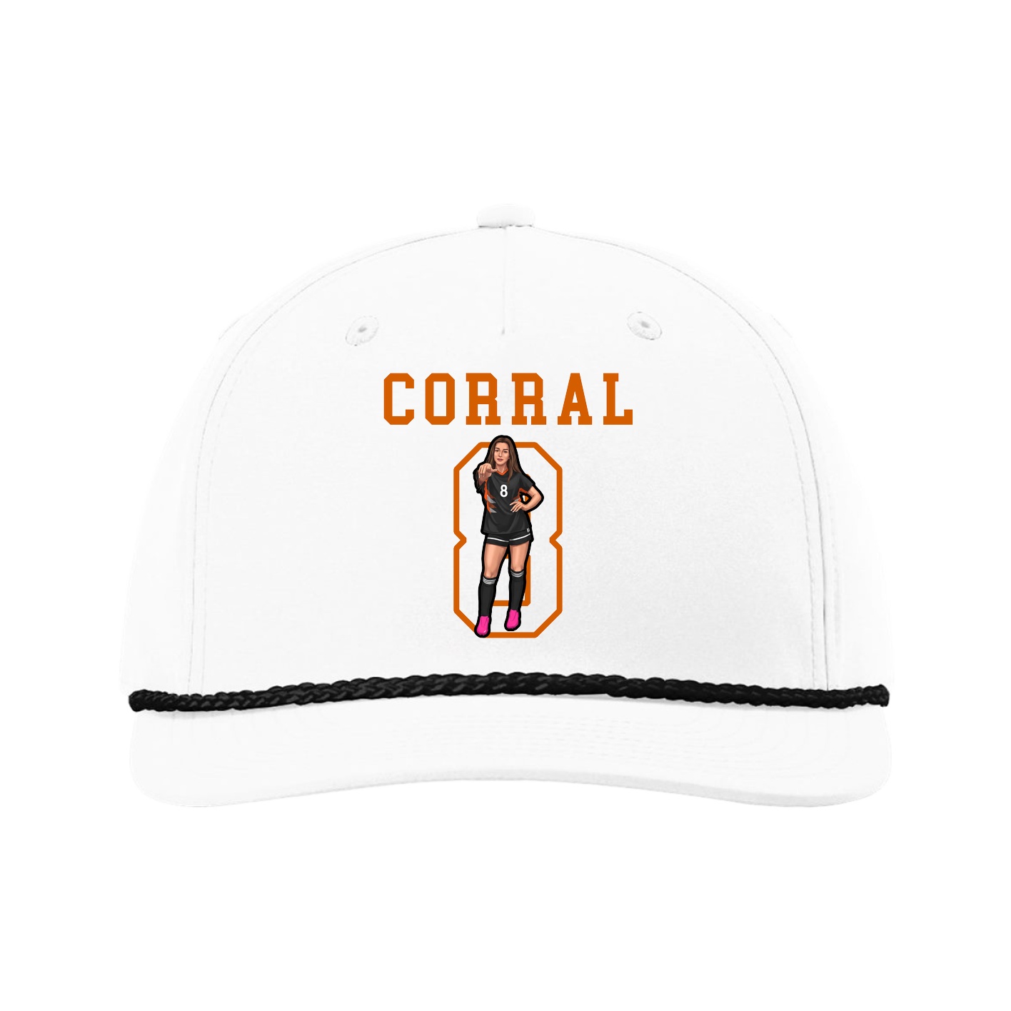 Five-Panel Classic Rope Cap — Shirsey in White