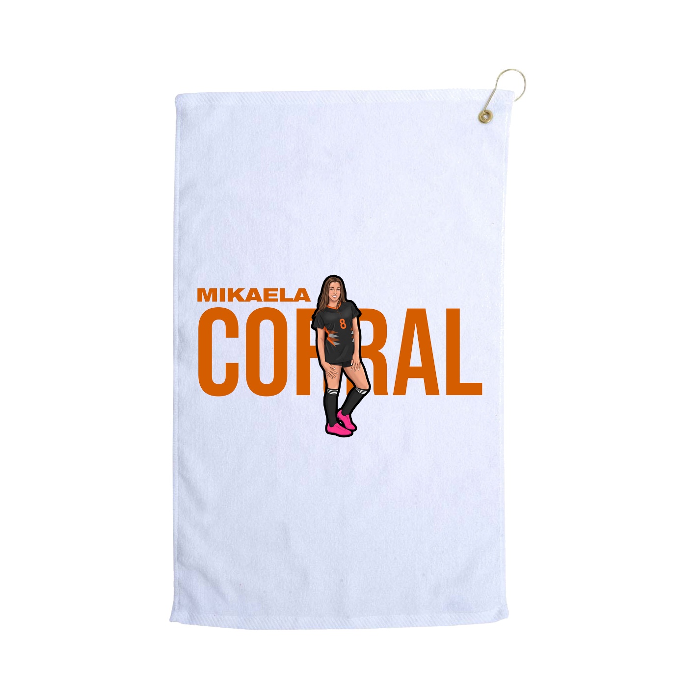 Golf Towel — Player Name in White