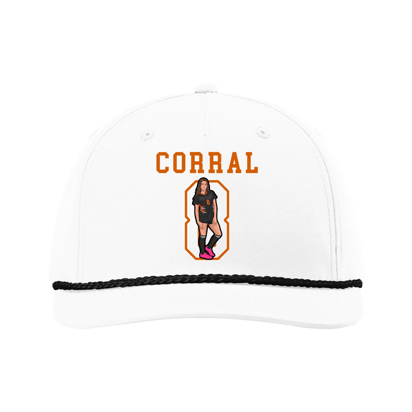 Five-Panel Classic Rope Cap — Shirsey in White