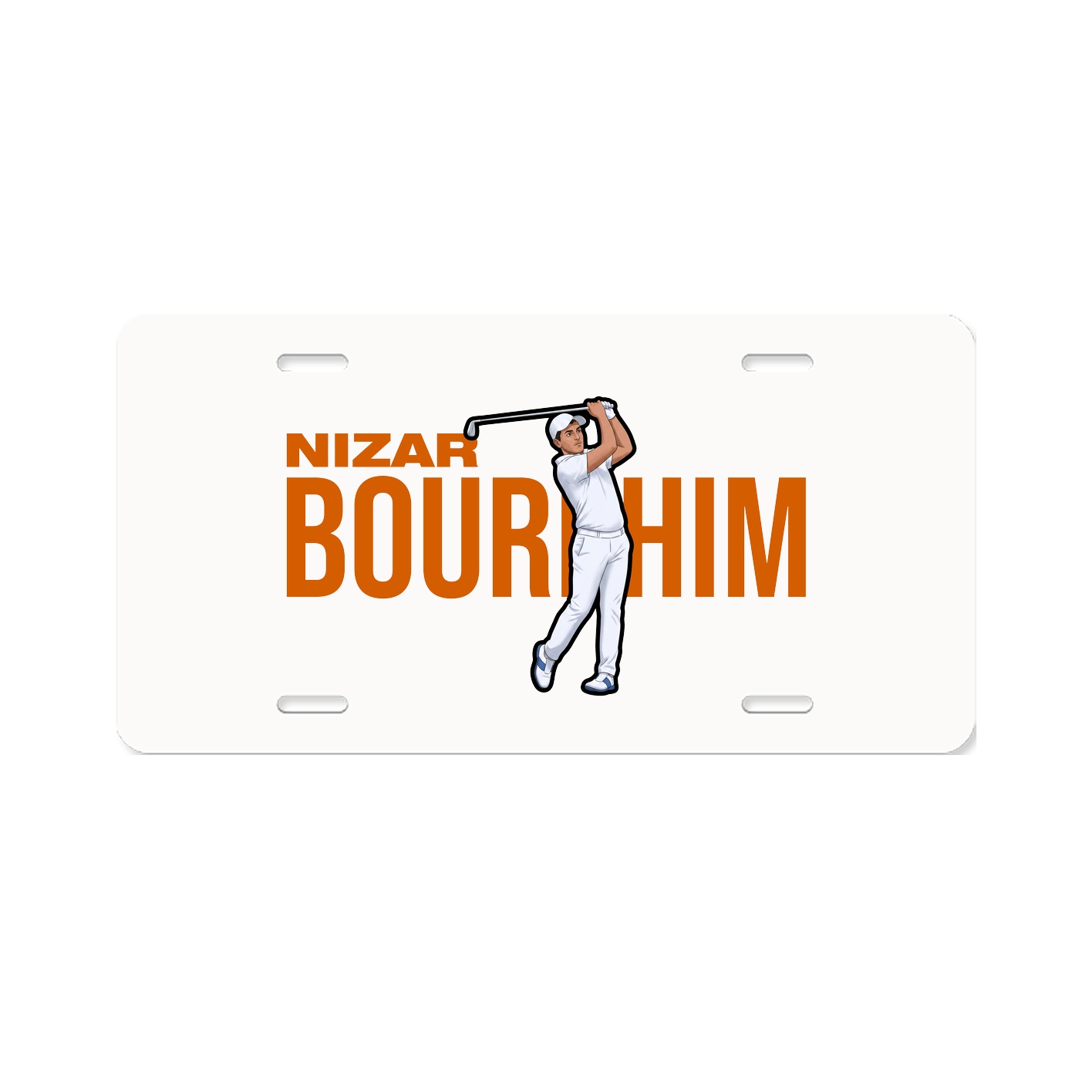License Plate — Player Name in Classic