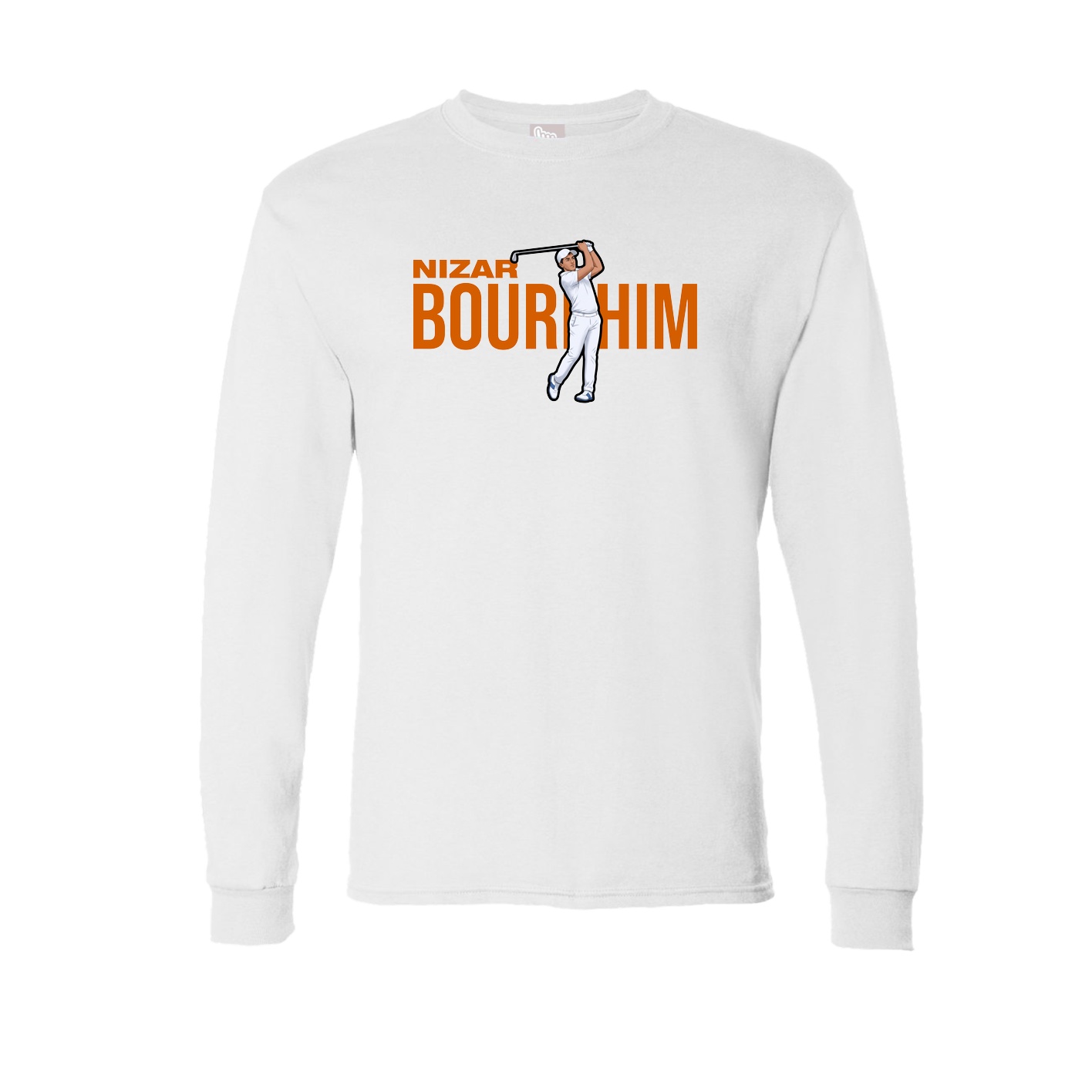 Long Sleeve Tee — Player Name in White