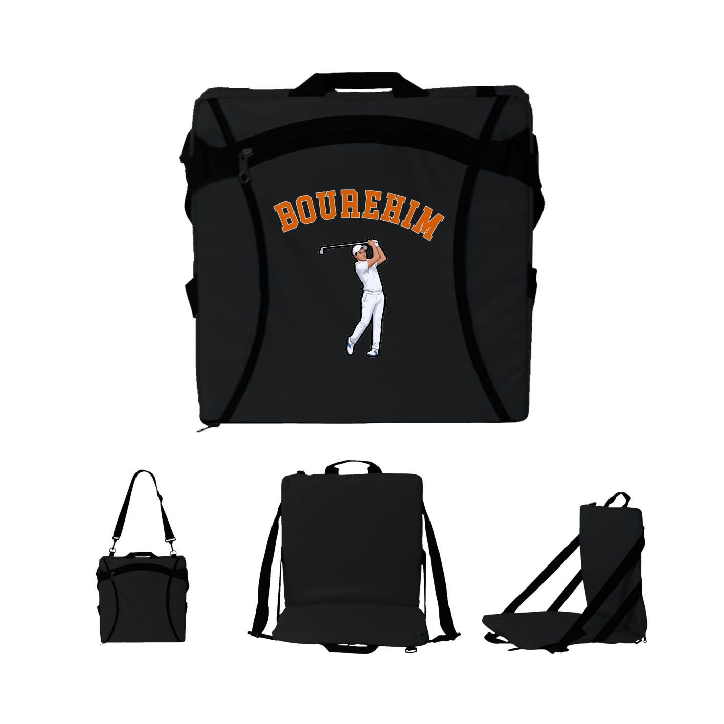 Folding Stadium Seat — Shirsey Arch in Black