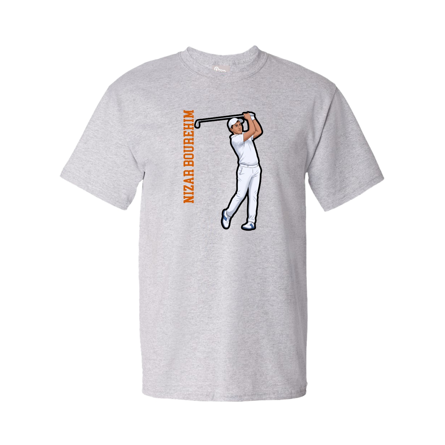 Tee — Name Vertical in Grey