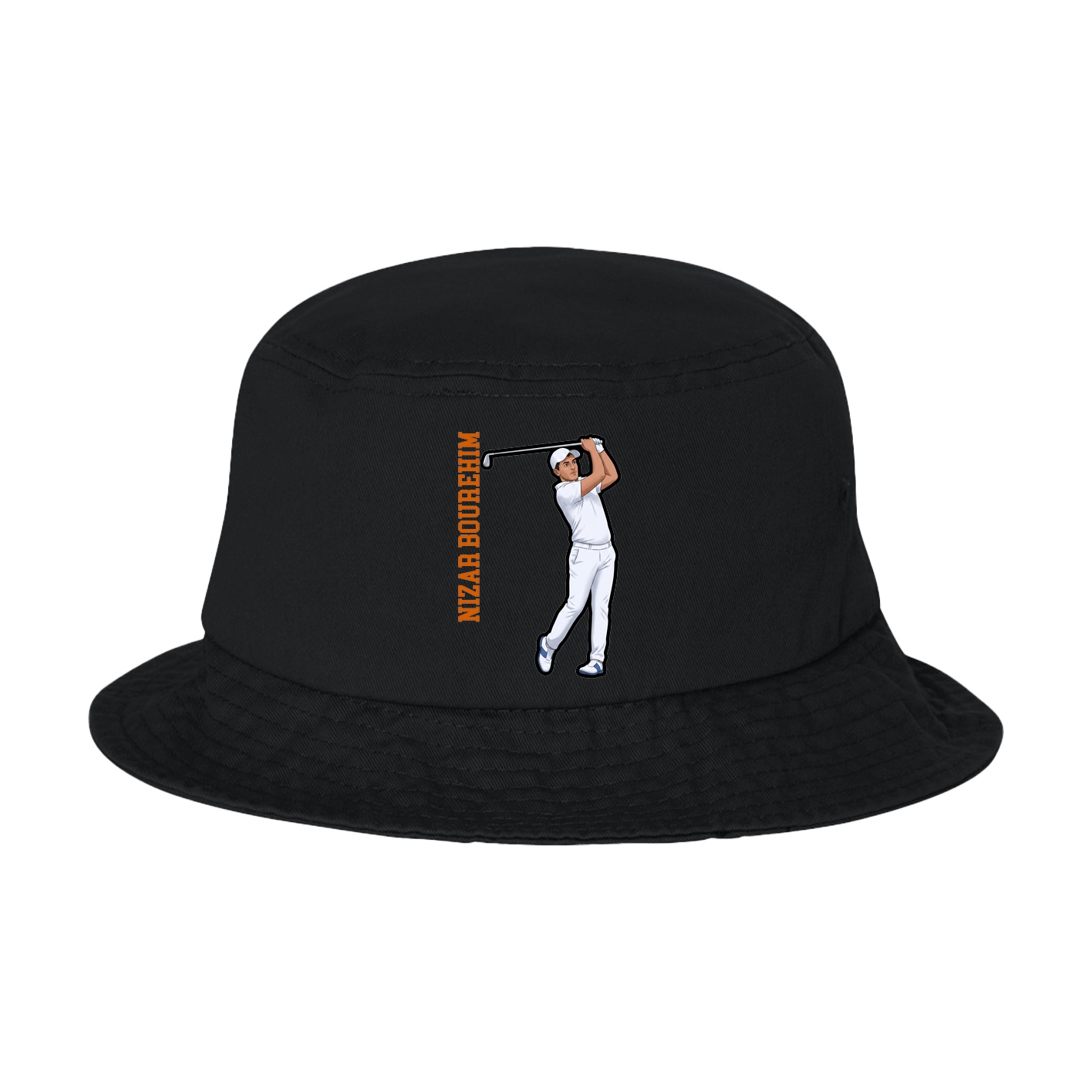 Bucket Cap — Name Vertical in Black
