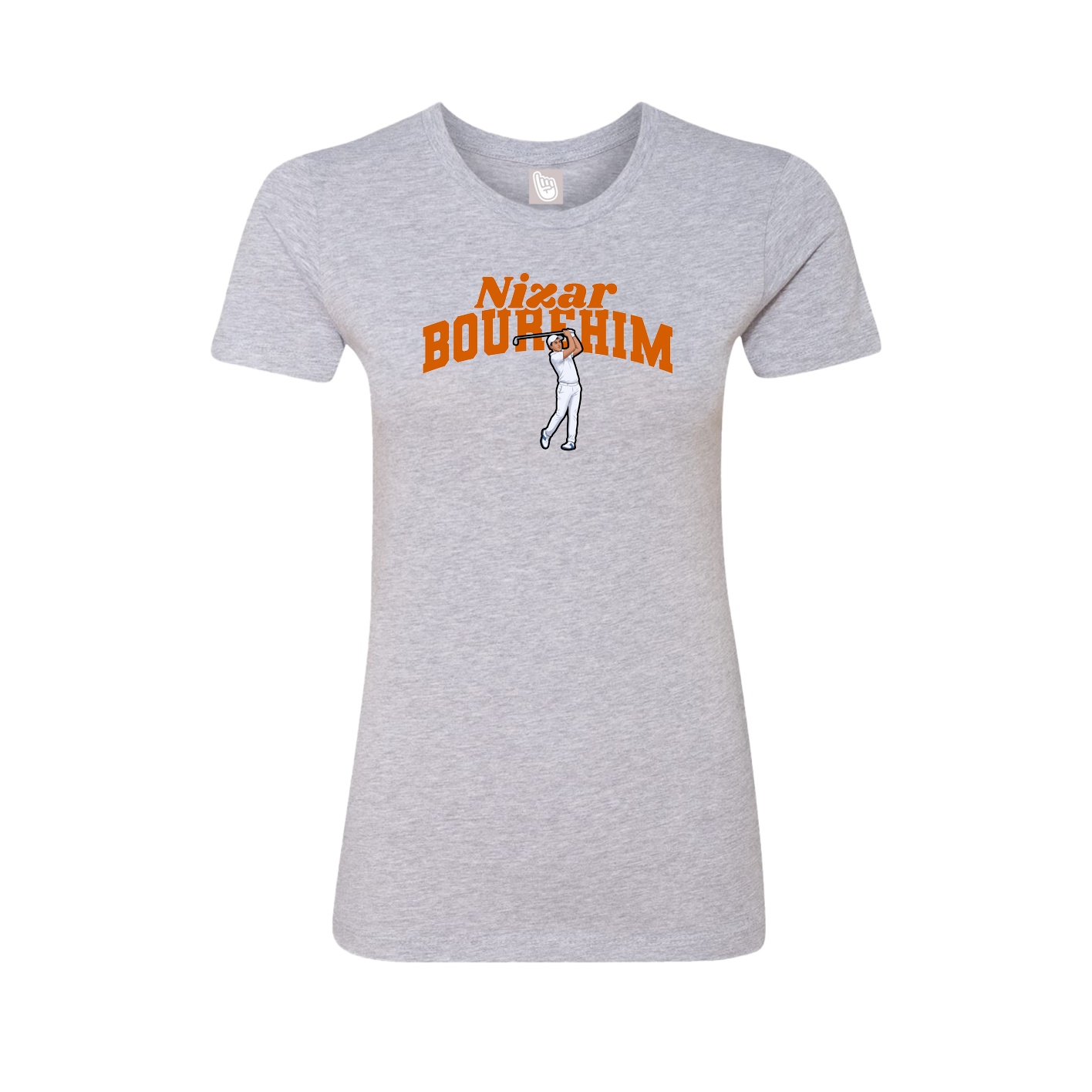 Fitted Women's Tee — Signature Arch in Grey