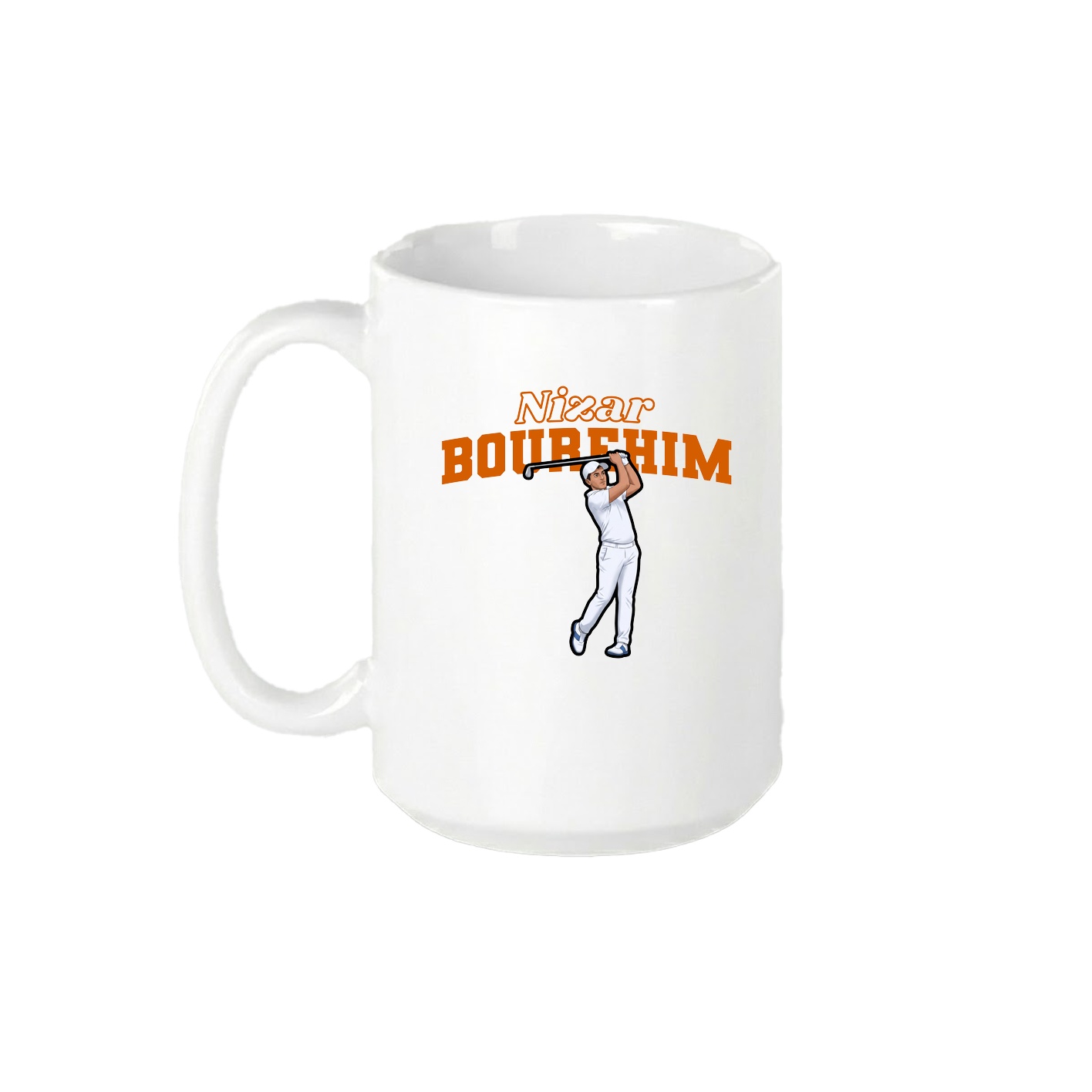 15oz Coffee Mug — Name Arch in White