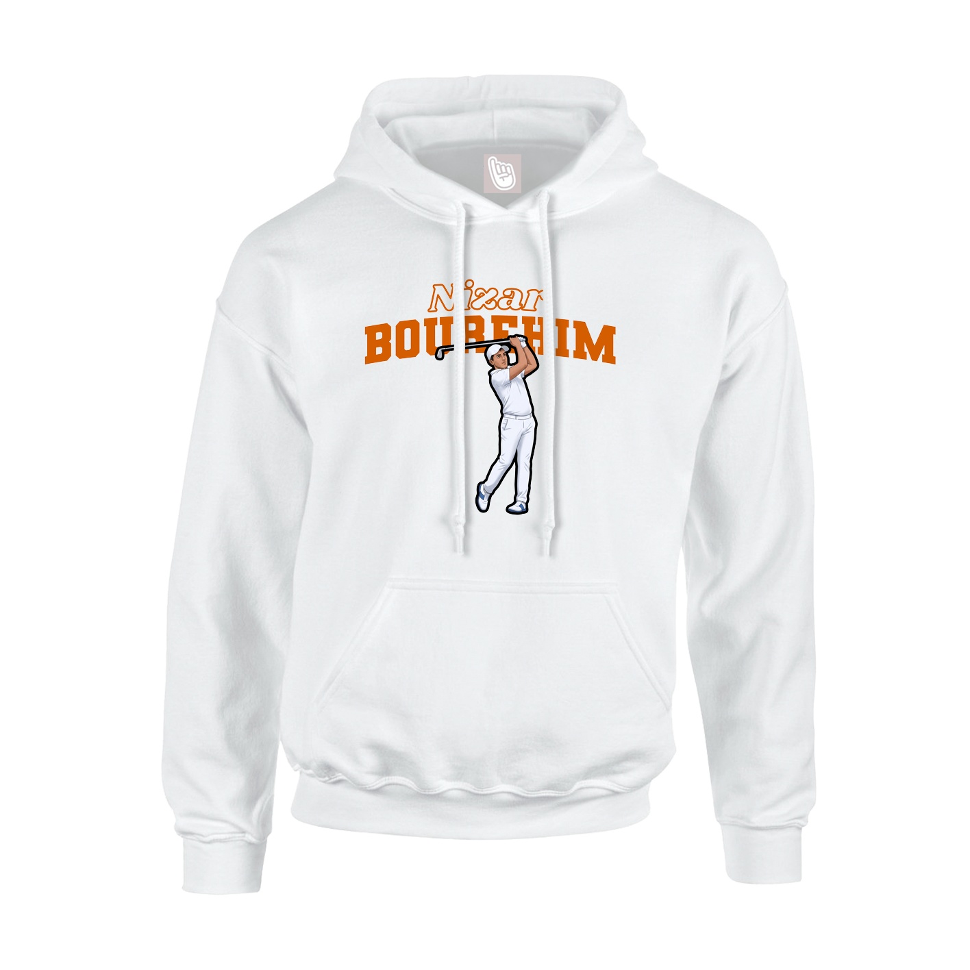 Hoodie — Name Arch in White