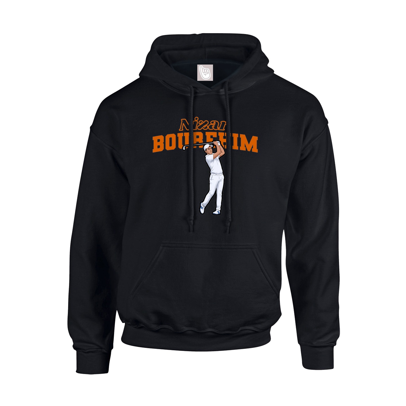 Youth Hoodie — Name Arch in Black
