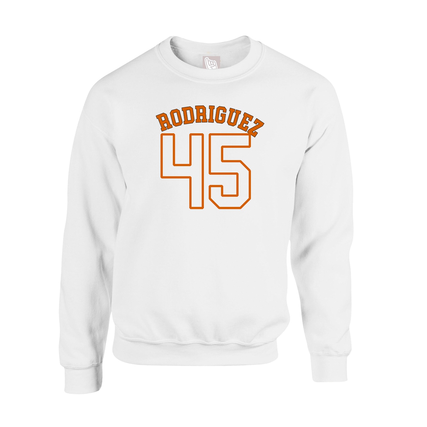 Fleece Crew — Shirsey Arch in White