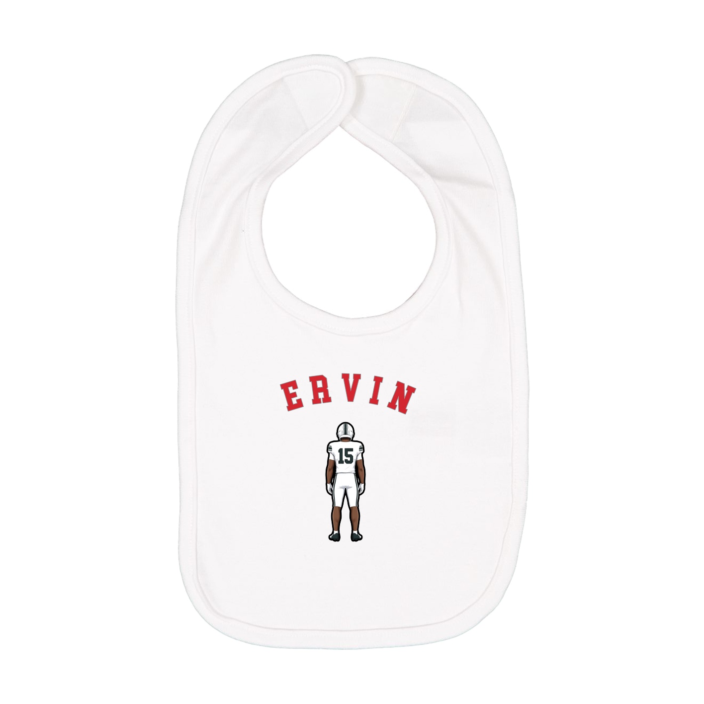 Infant Bib — Shirsey Arch in White