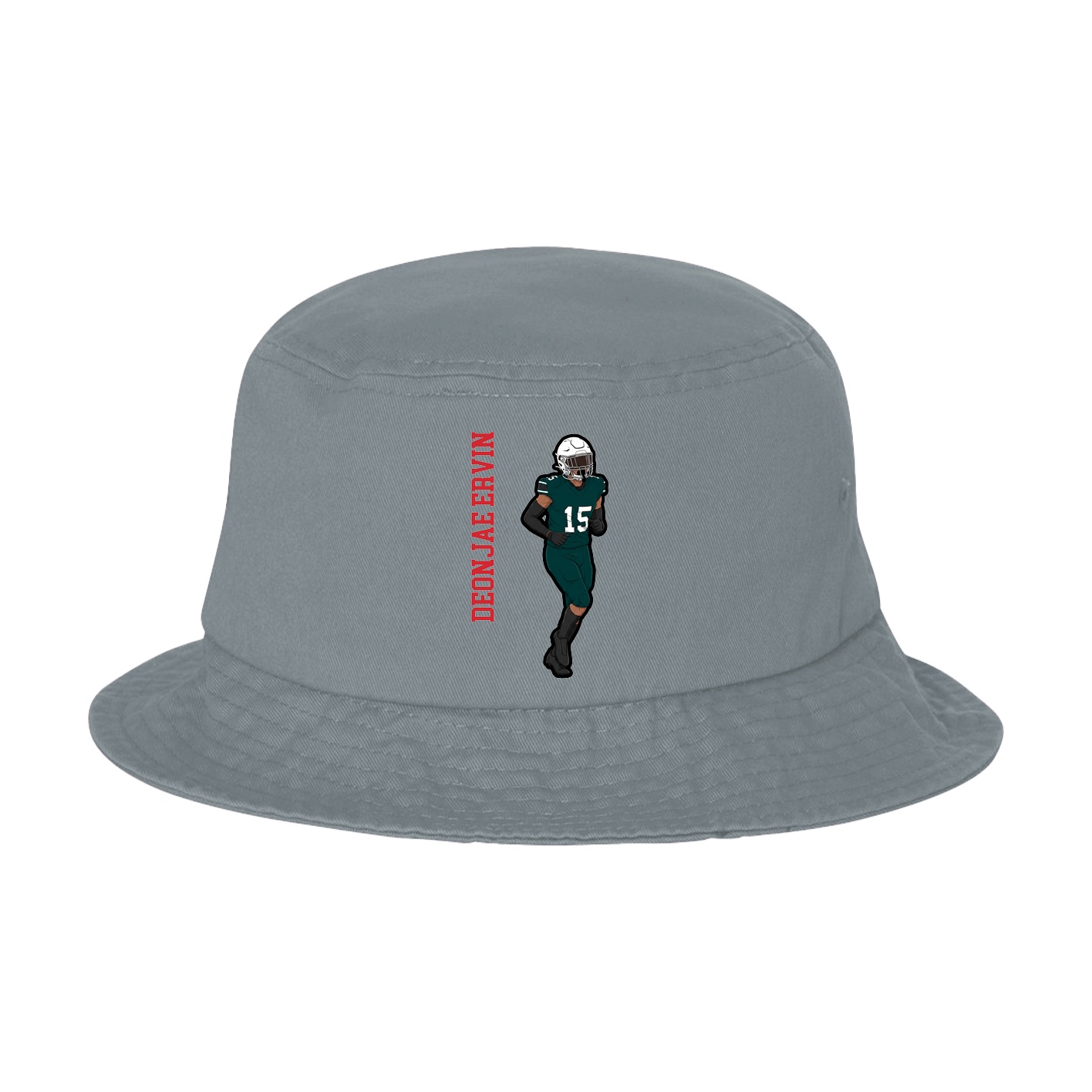 Bucket Cap — Name Vertical in Grey