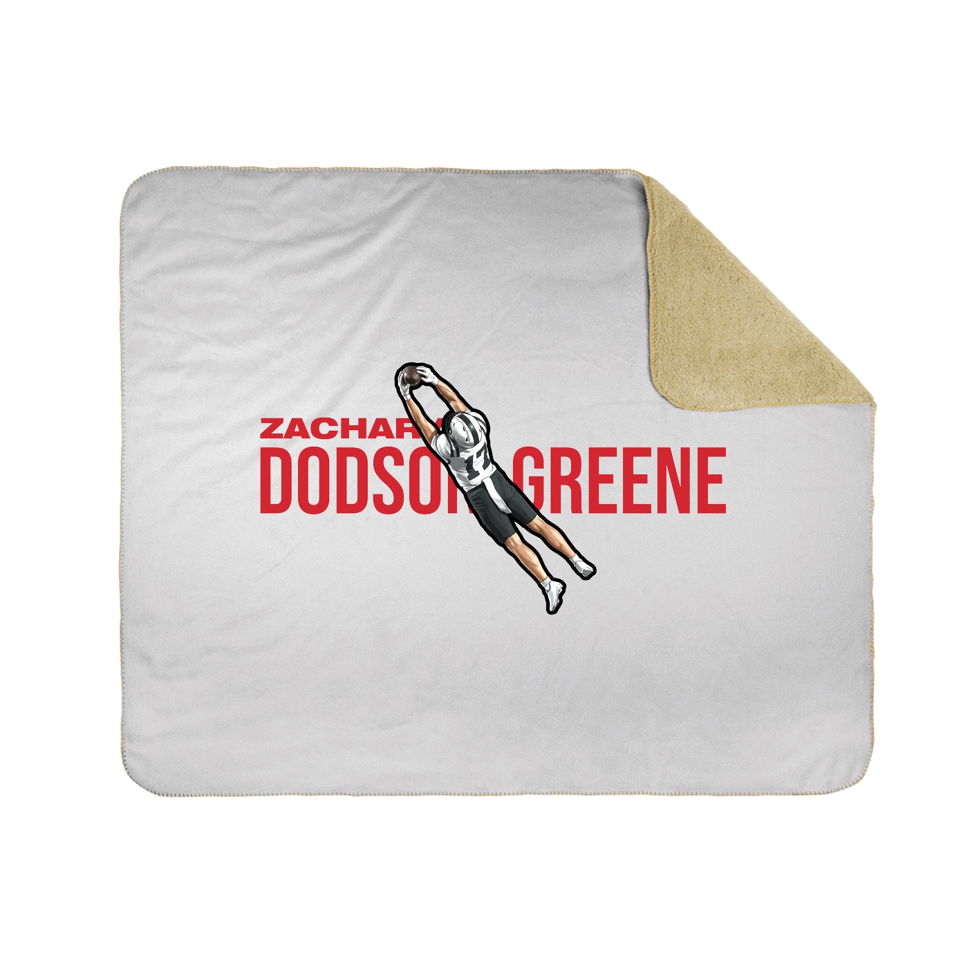 Throw Blanket — Player Name in White
