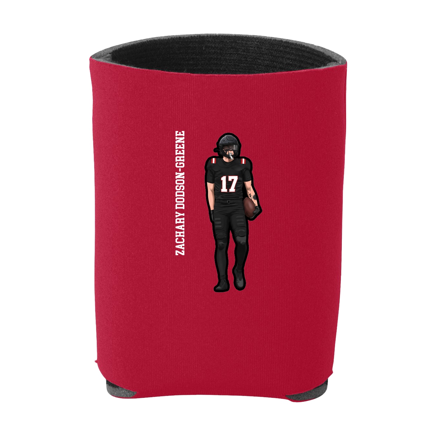 Can Holder — Name Vertical in Red