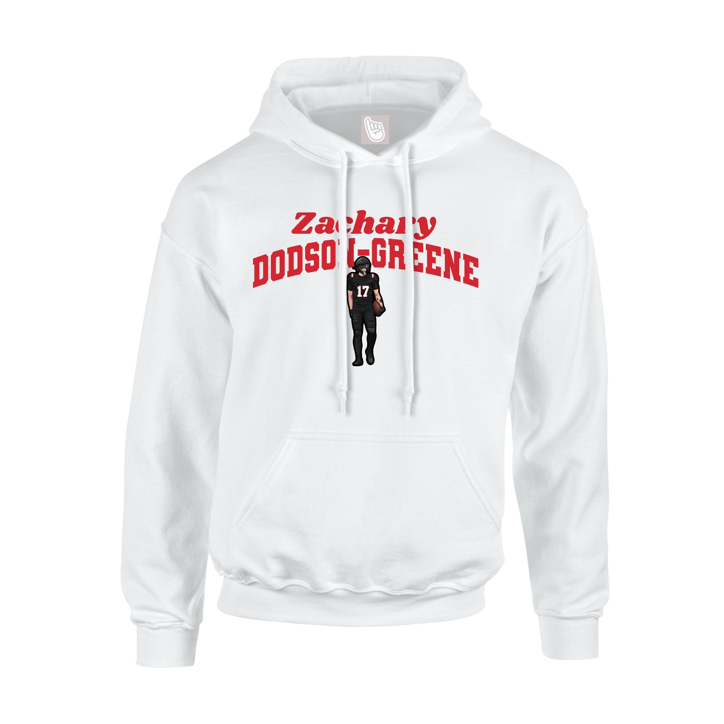 Hoodie — Signature Arch in White