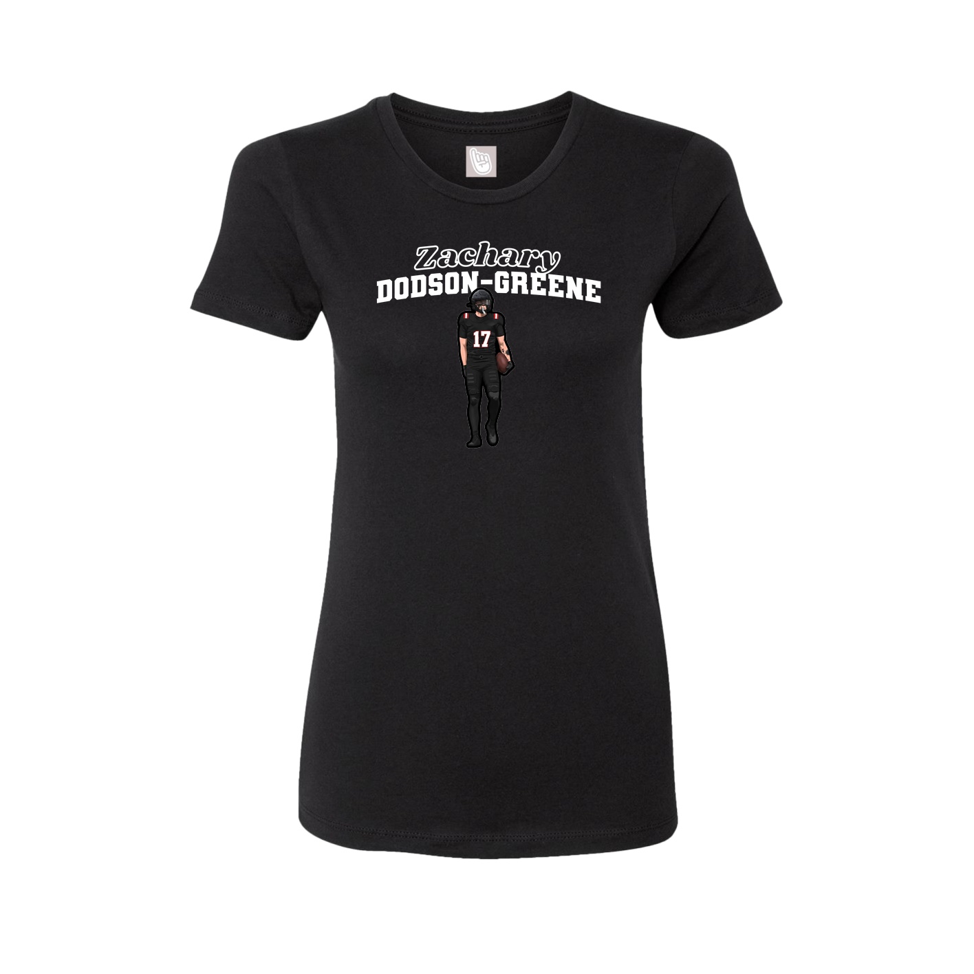 Womens Tee — Name Arch in Black