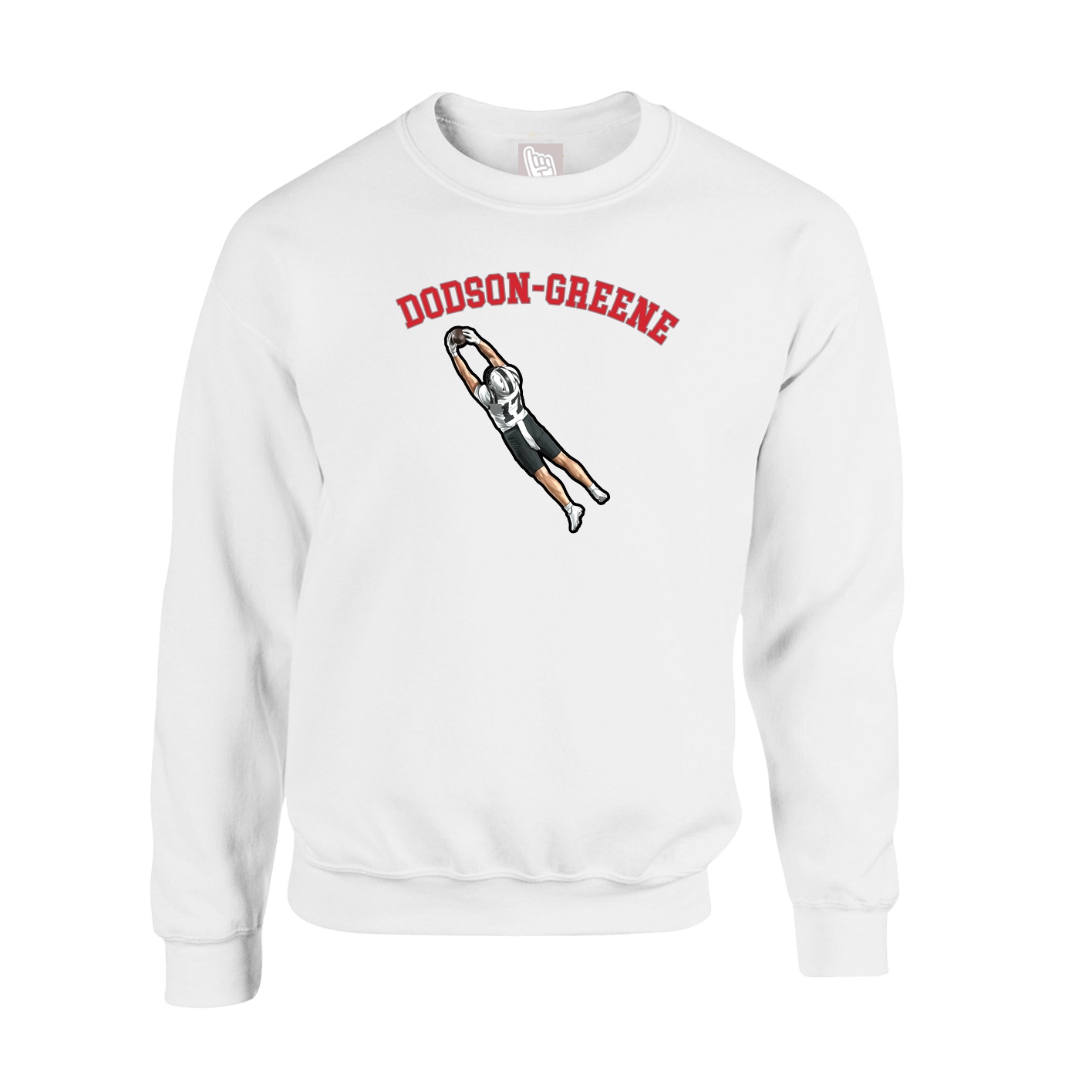 Fleece Crew — Shirsey Arch in White
