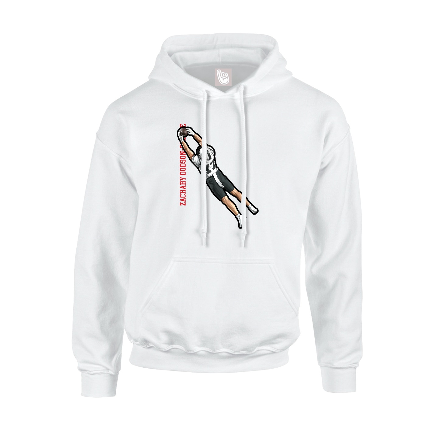 Hoodie — Name Vertical in White