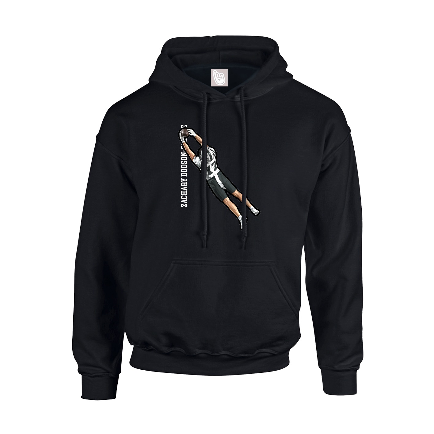 Youth Hoodie — Name Vertical in Black