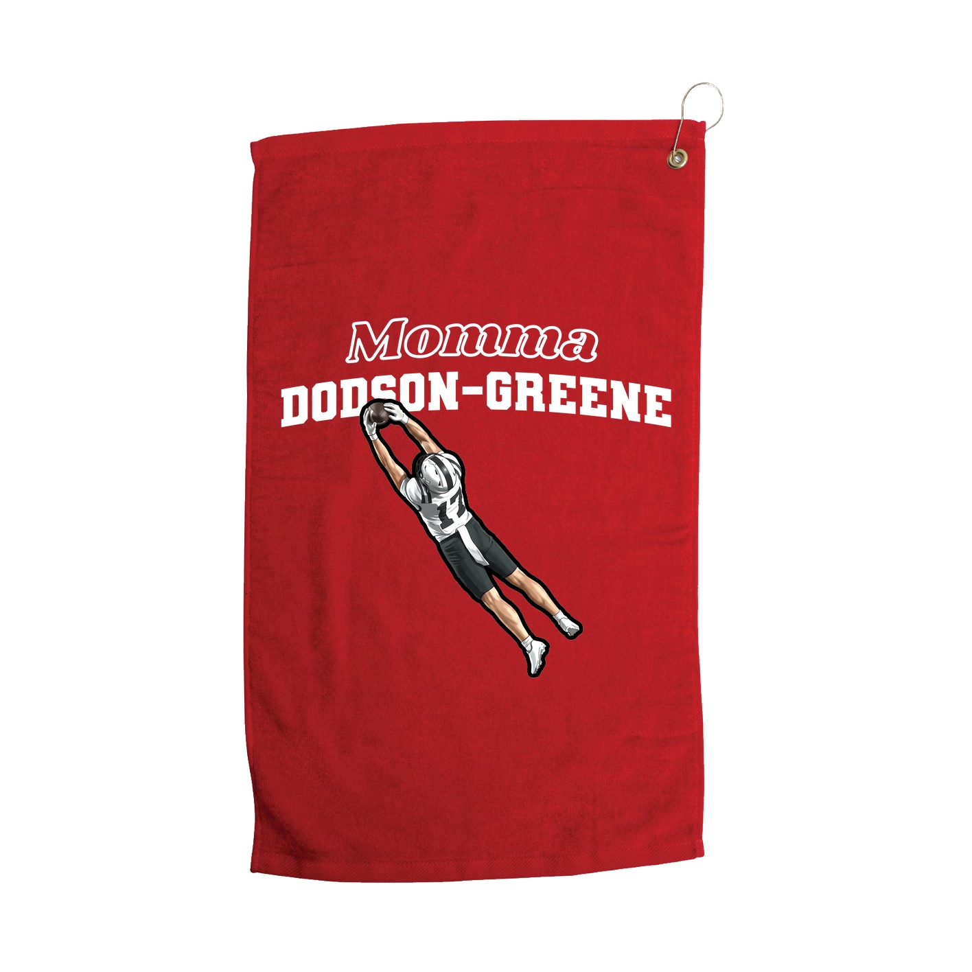 Golf Towel — Mothers Day Block in Red