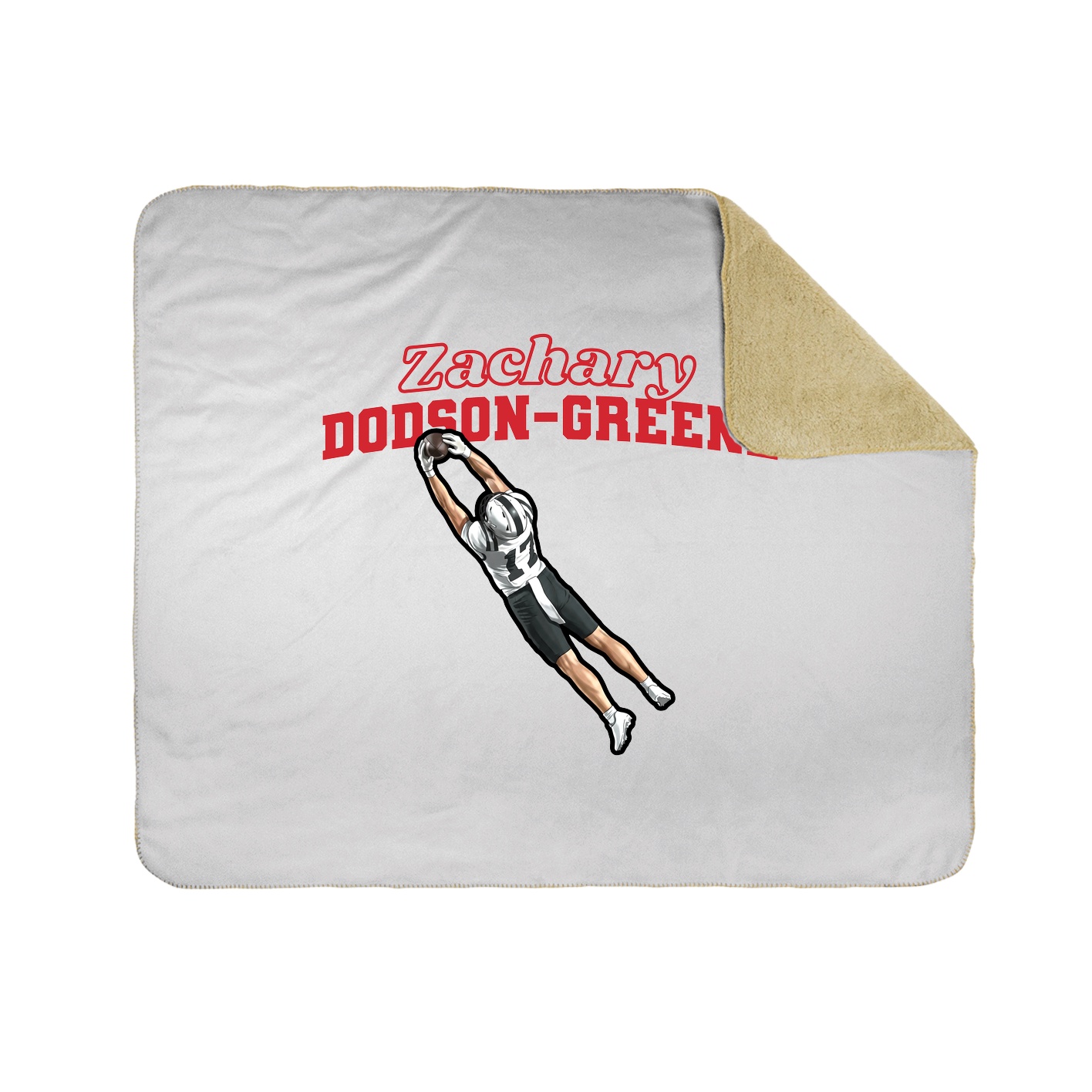 Throw Blanket — Name Arch in White