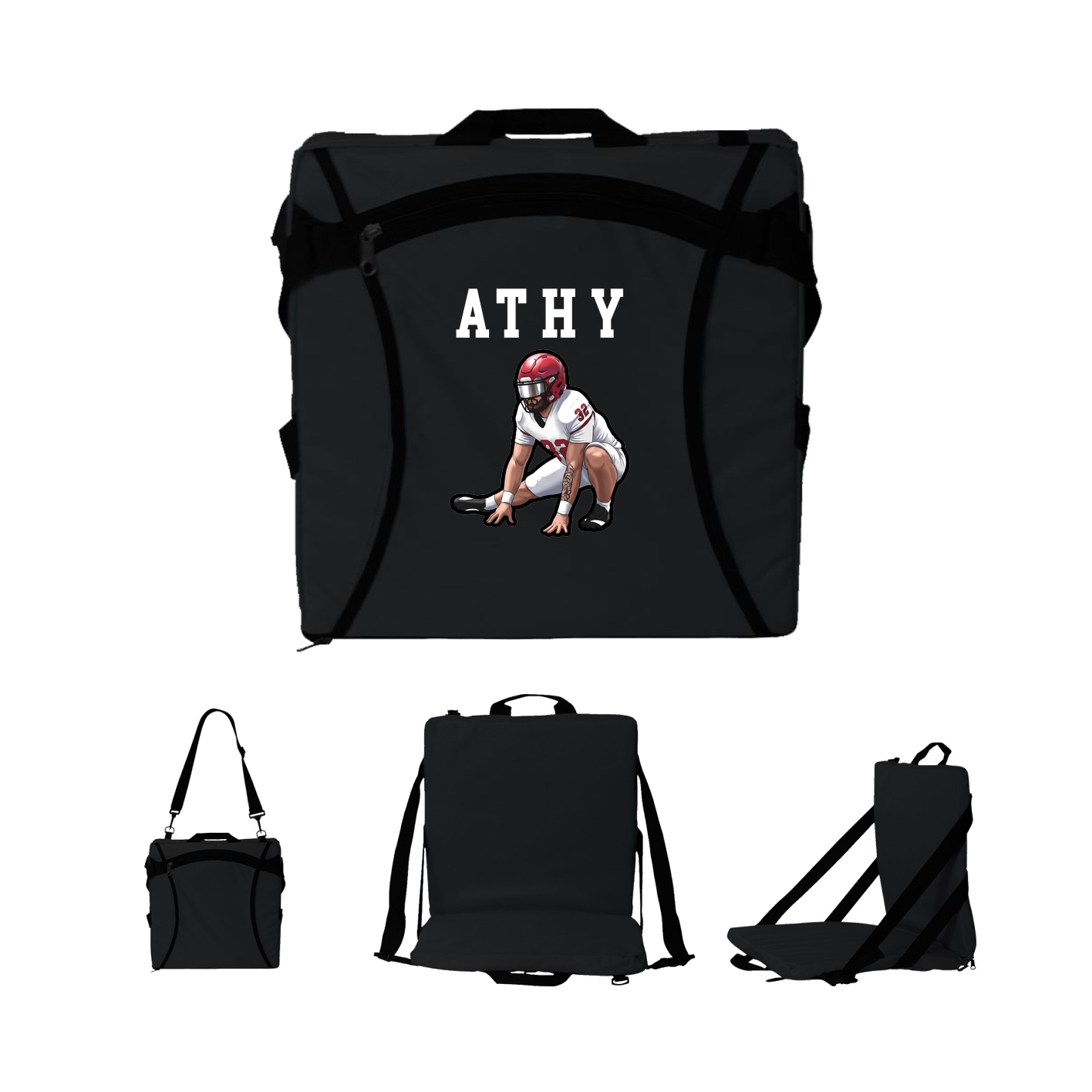 Folding Stadium Seat — Shirsey in Black