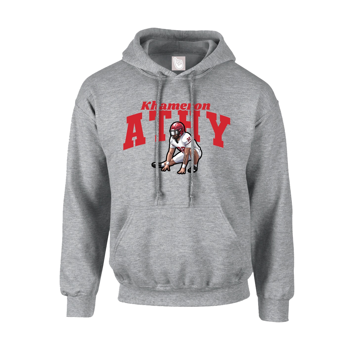 Youth Hoodie — Signature Arch in Grey