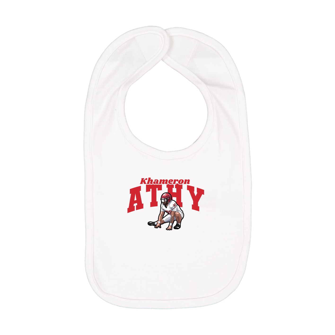 Infant Bib — Signature Arch in White