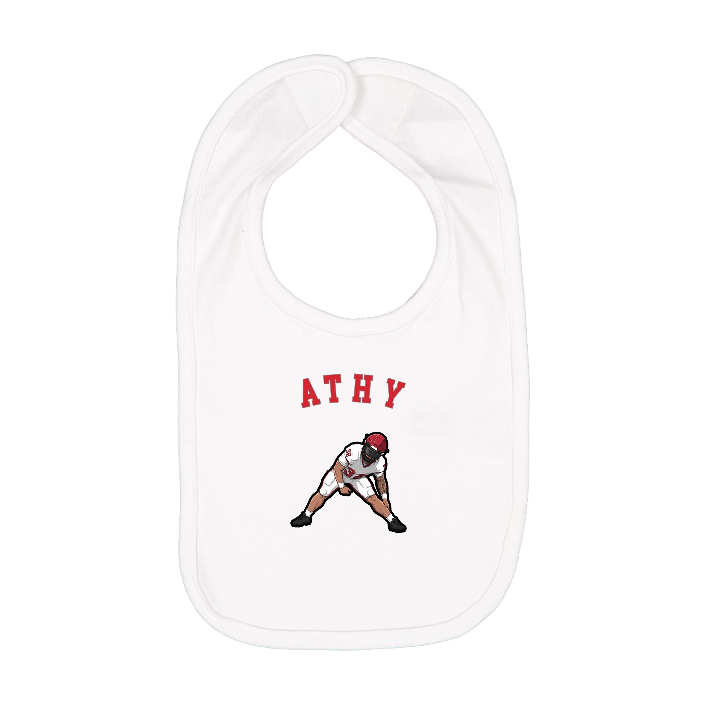 Infant Bib — Shirsey Arch in White
