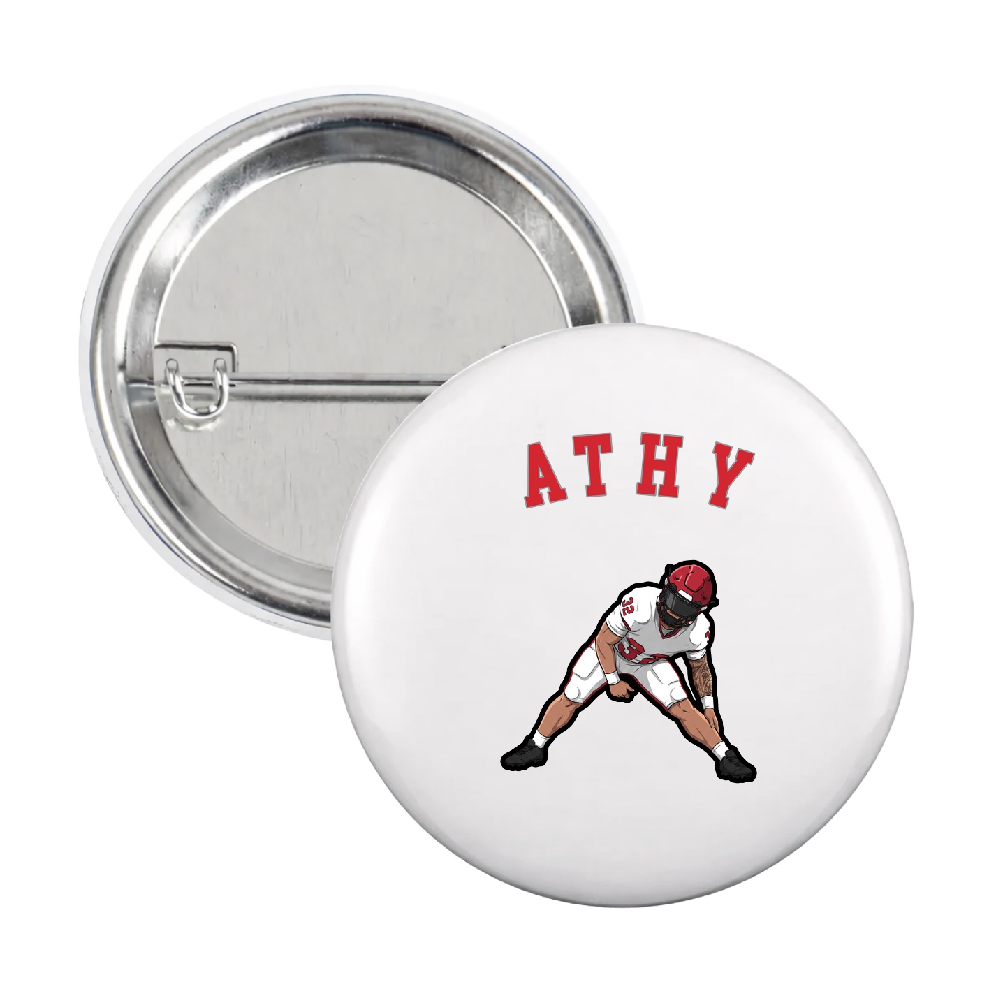 Game Day Button — Shirsey Arch in White
