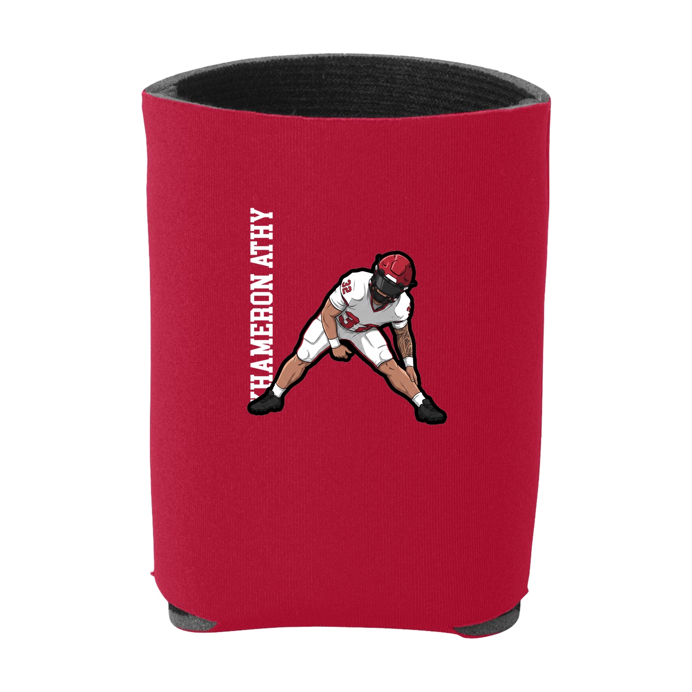 Can Holder — Name Vertical in Red