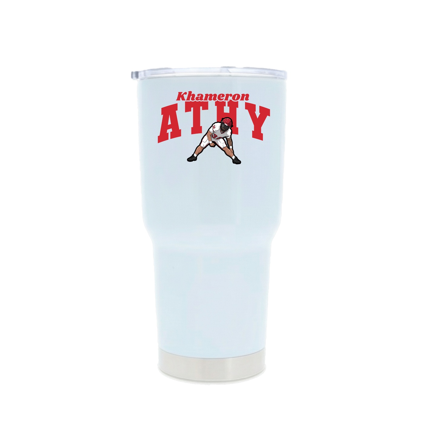 30oz Stainless Steel Tumbler — Signature Arch in White