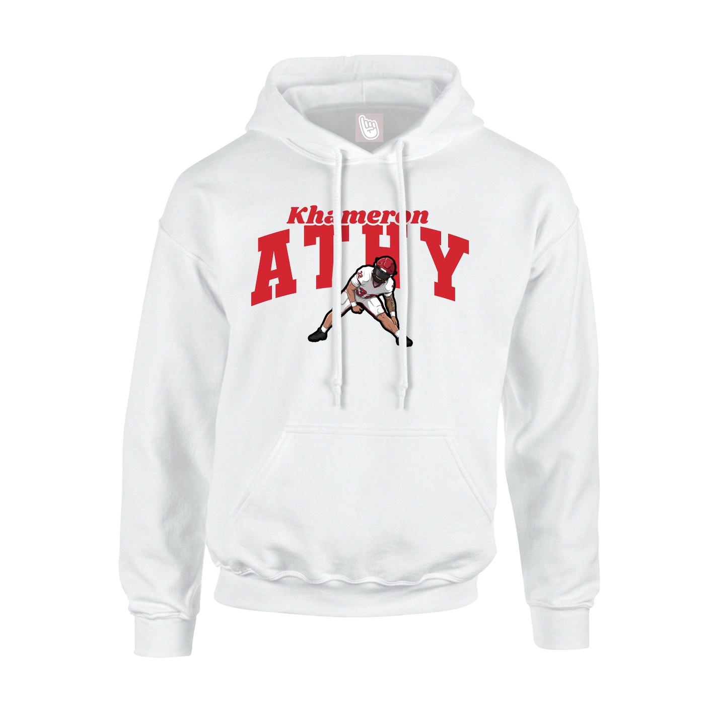 Hoodie — Signature Arch in White