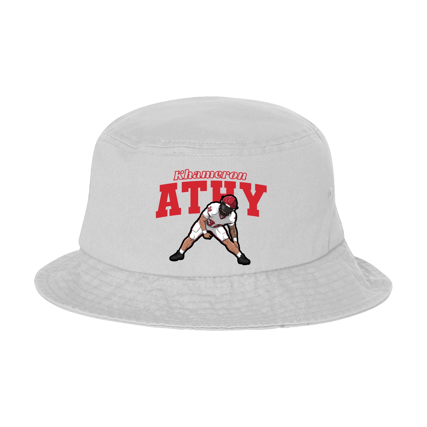 Bucket Cap — Name Arch in White