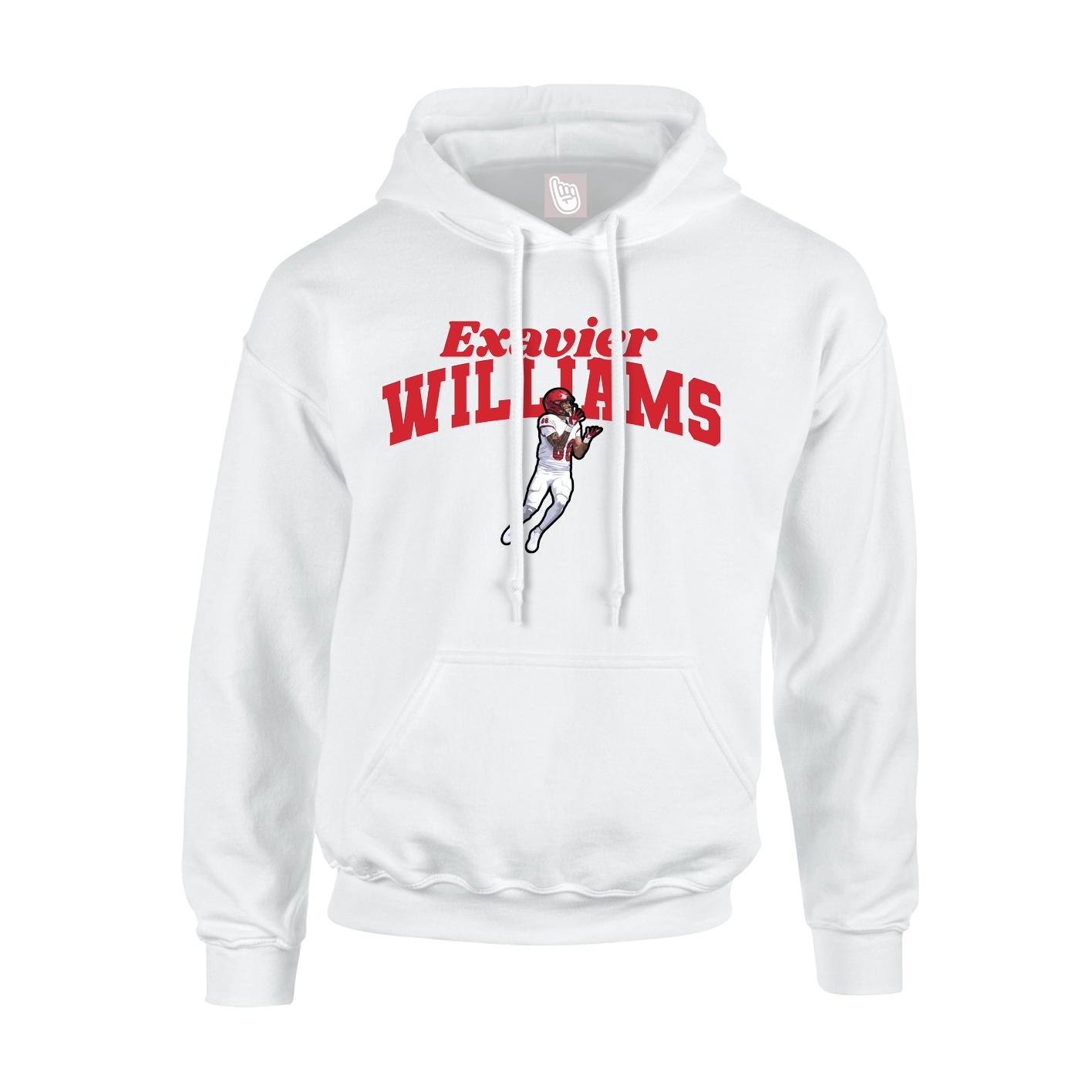 Youth Hoodie — Signature Arch in White