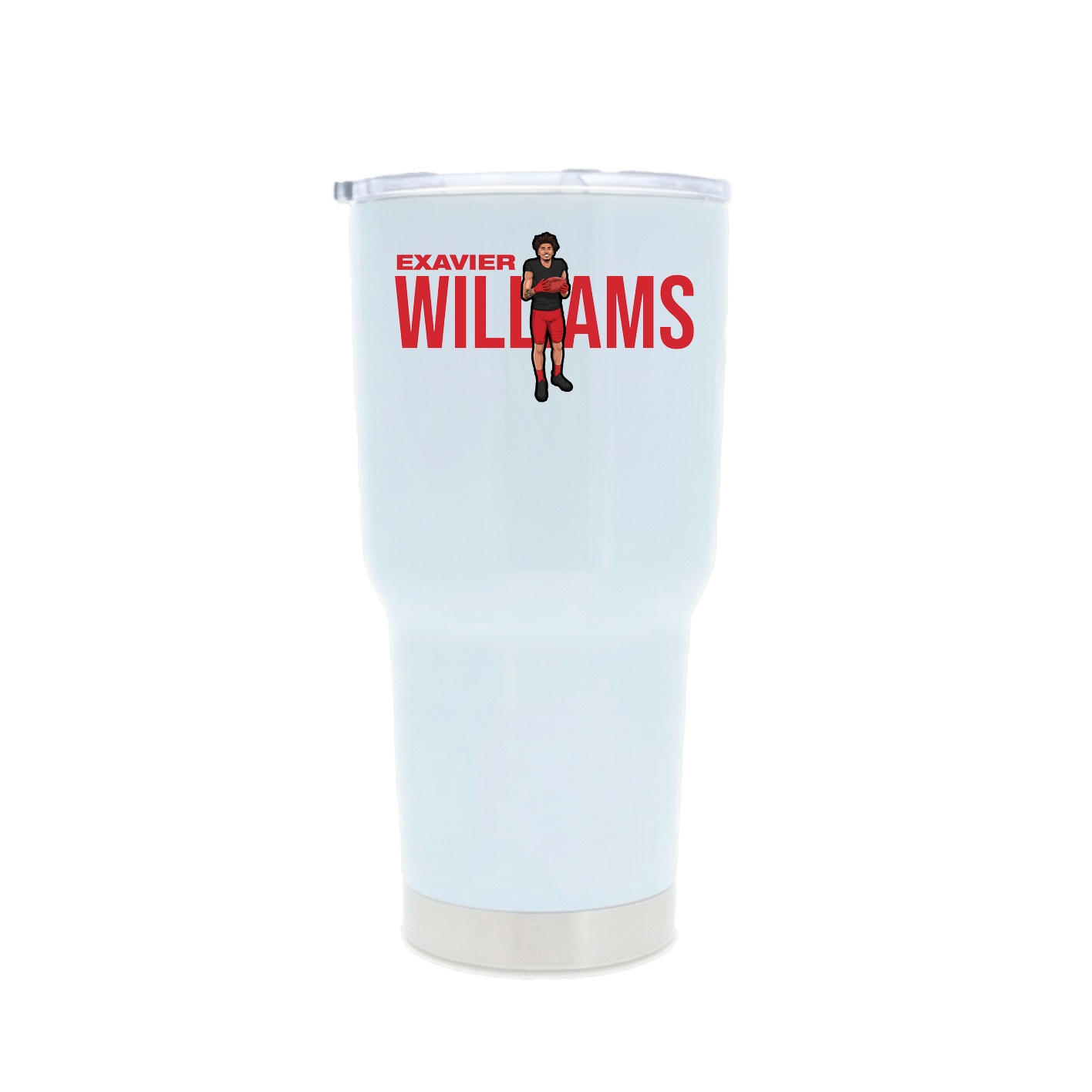 30oz Stainless Steel Tumbler — Player Name in White
