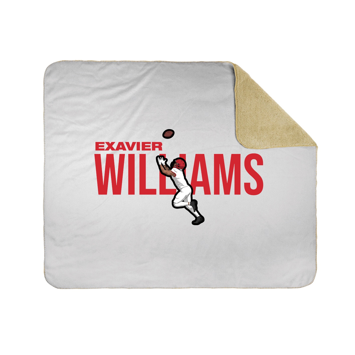 Throw Blanket — Player Name in White