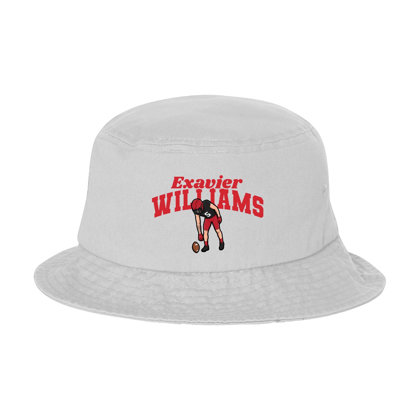 Bucket Cap — Signature Arch in White