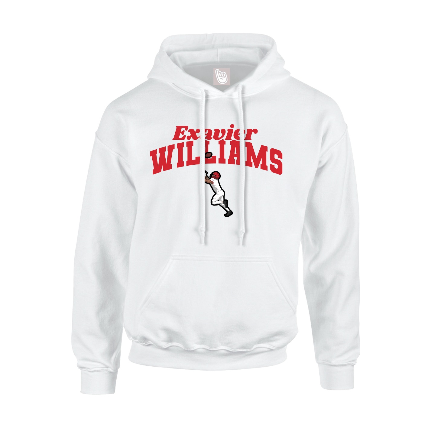 Hoodie — Signature Arch in White