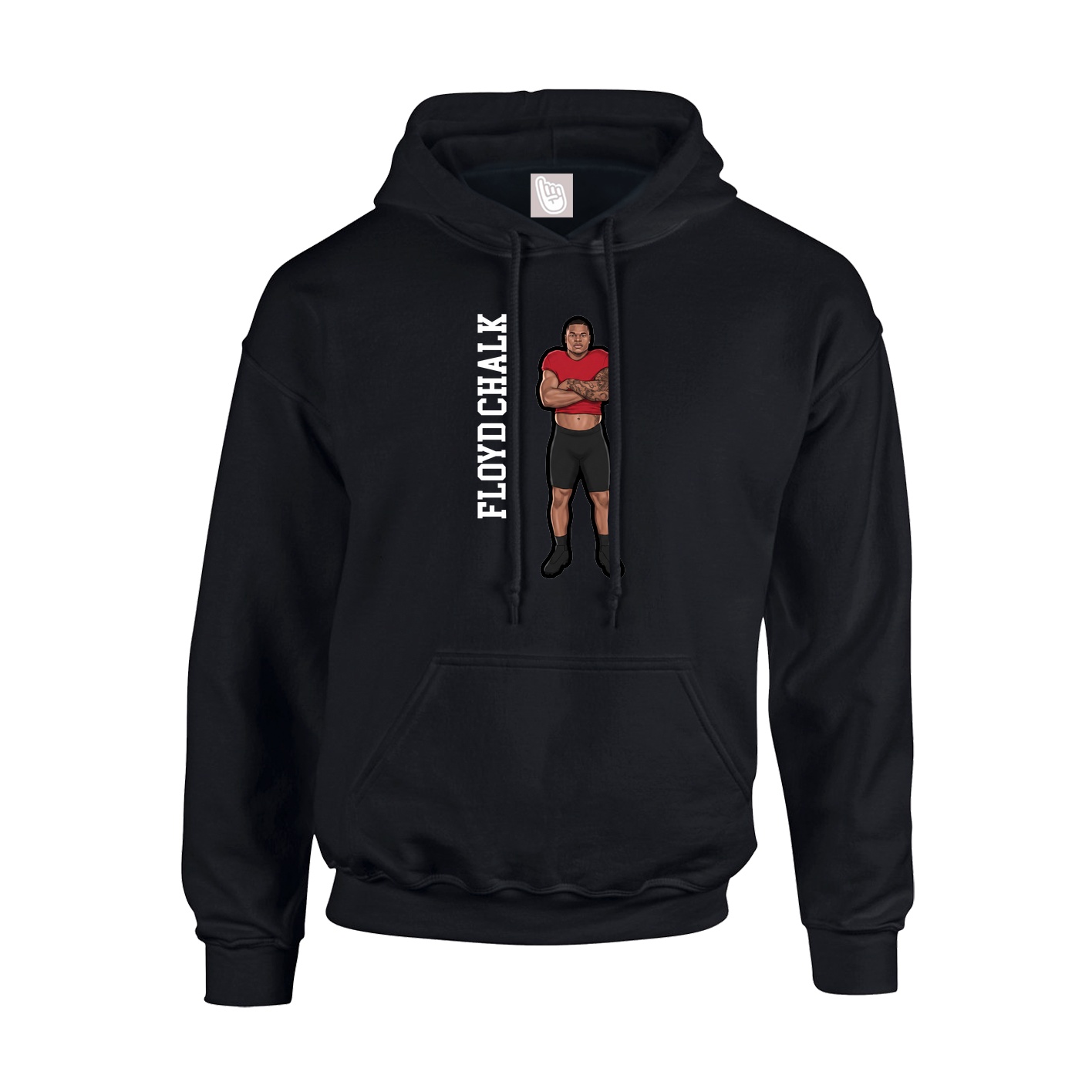 Youth Hoodie — Name Vertical in Black