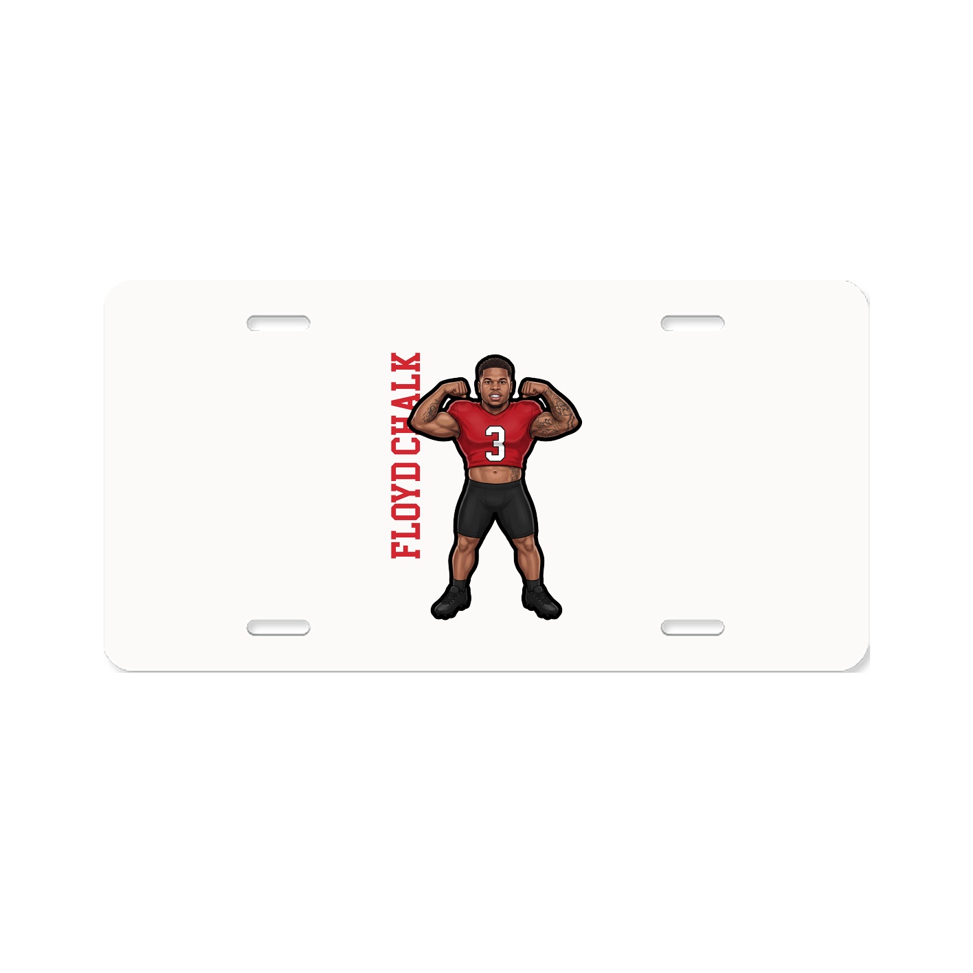 License Plate — Name Vertical in Classic