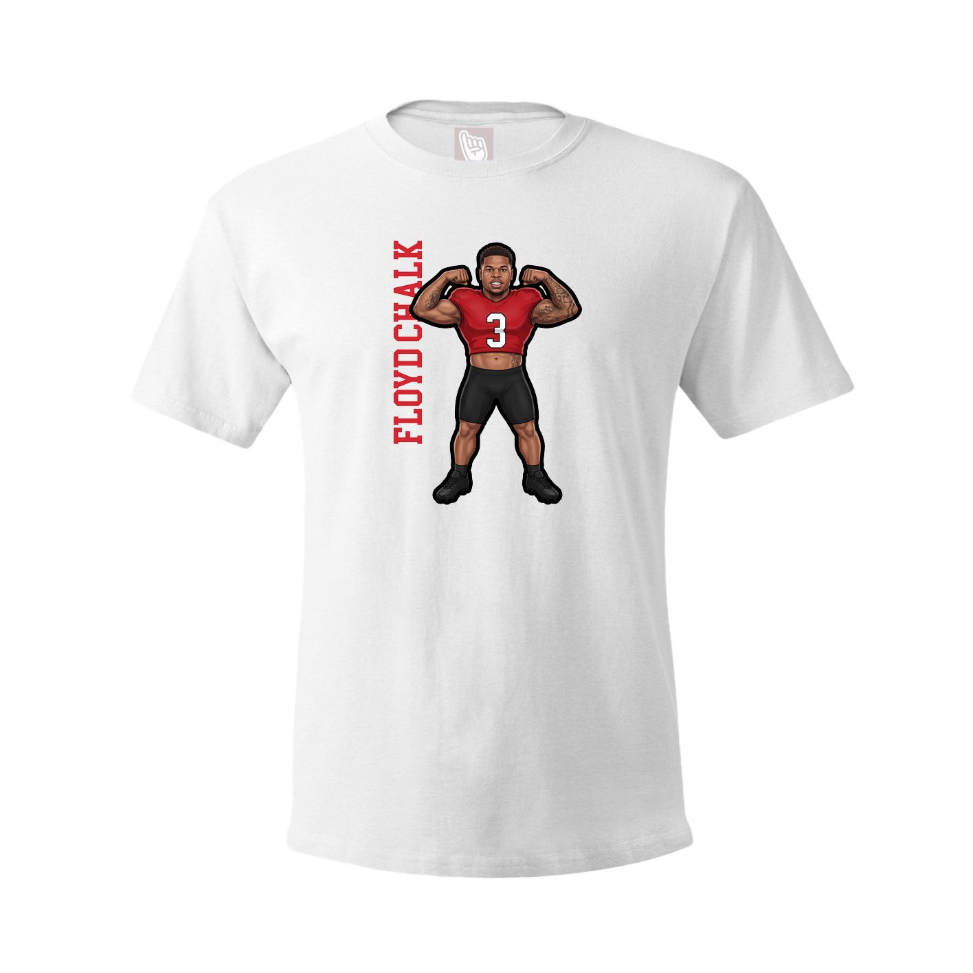 Tee — Name Vertical in White
