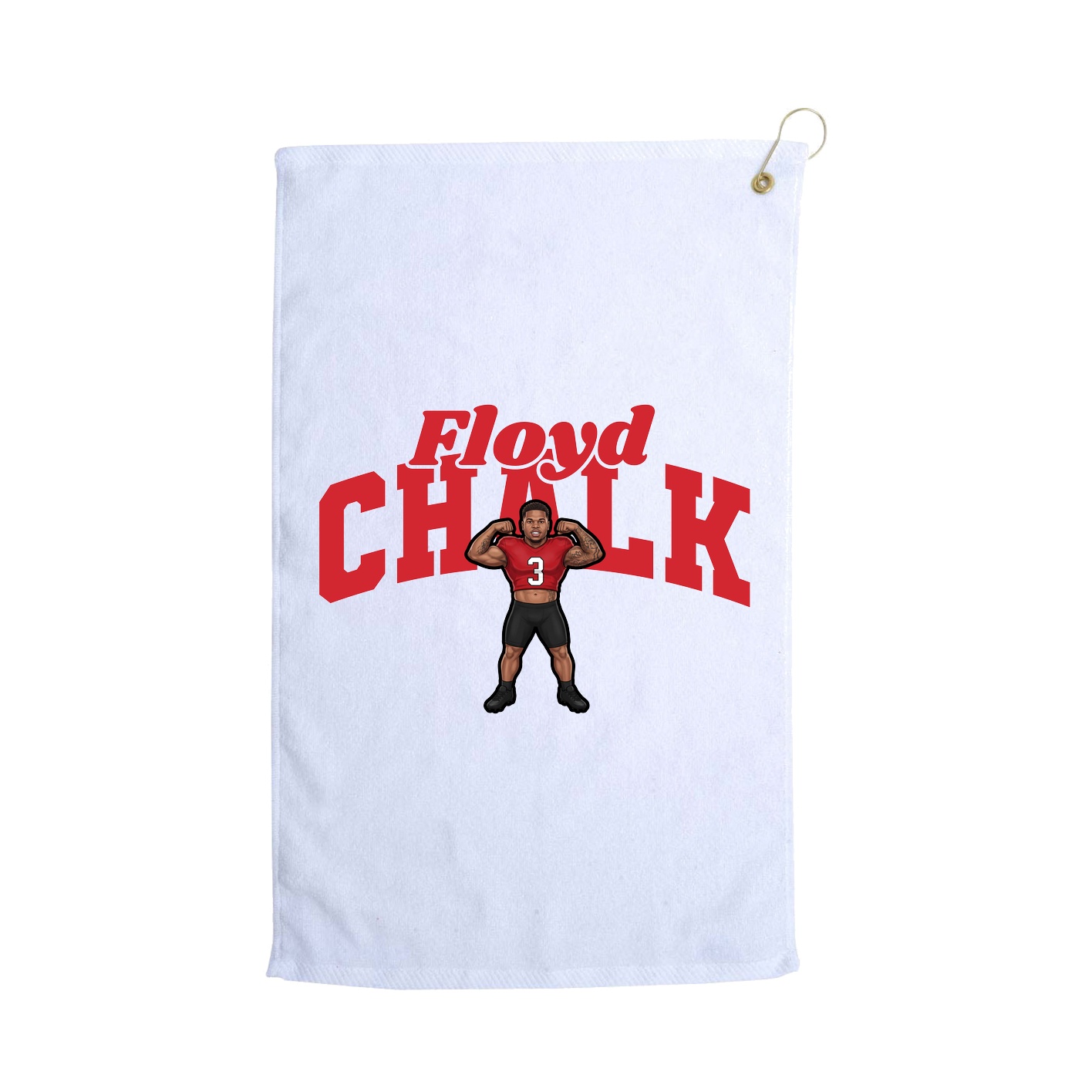 Golf Towel — Signature Arch in White