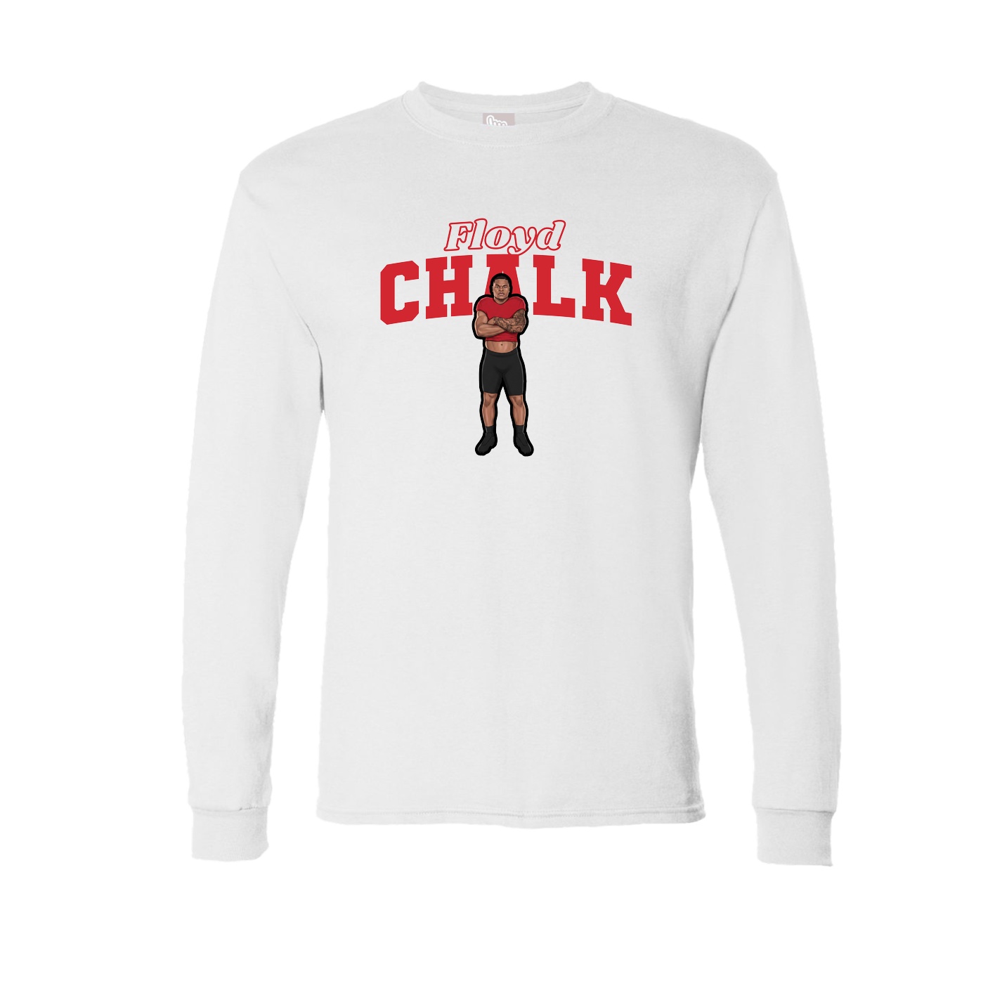 Long Sleeve Tee — Name Arch in White