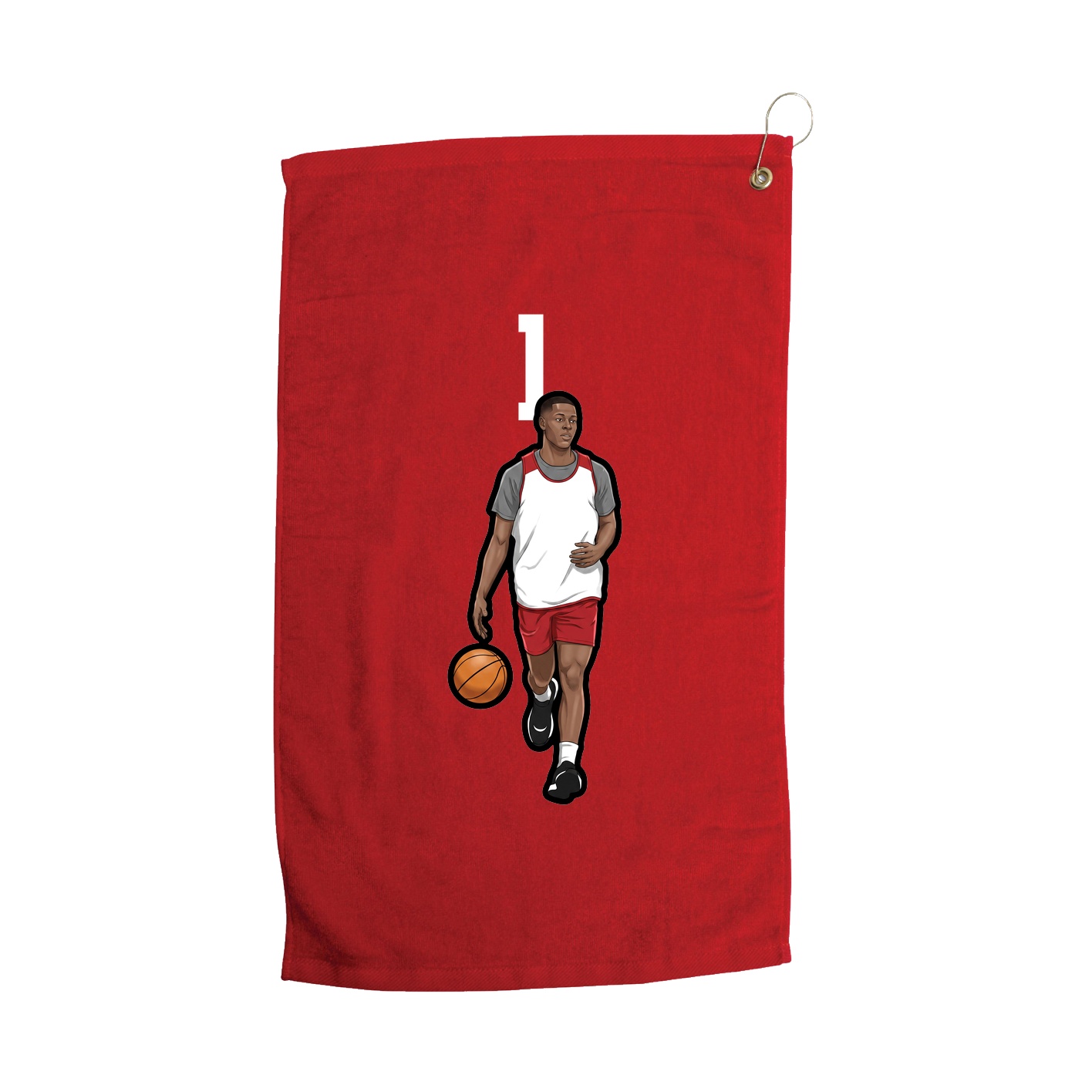 Golf Towel — Number Top in Red