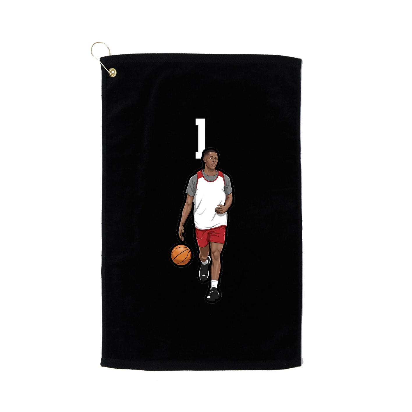 Golf Towel — Number Top in Black