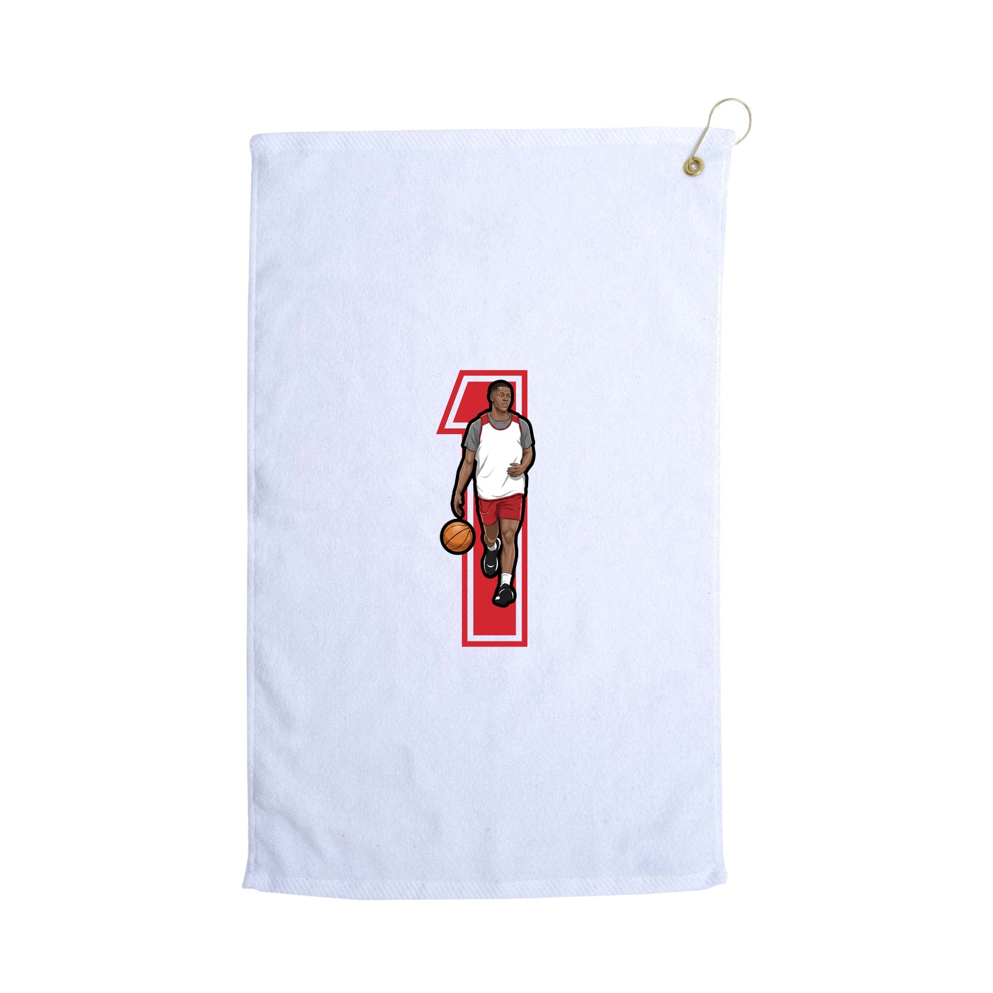 Golf Towel — Number in White