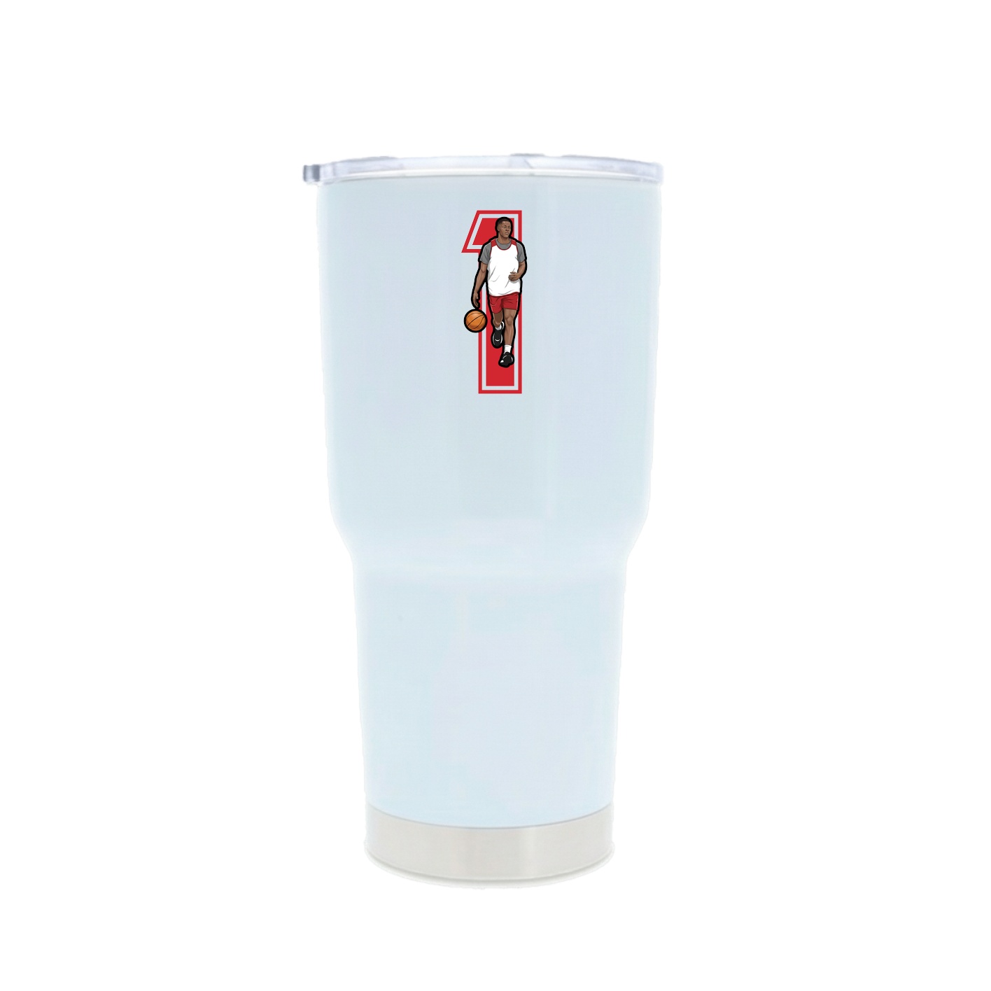 30oz Stainless Steel Tumbler — Number in White