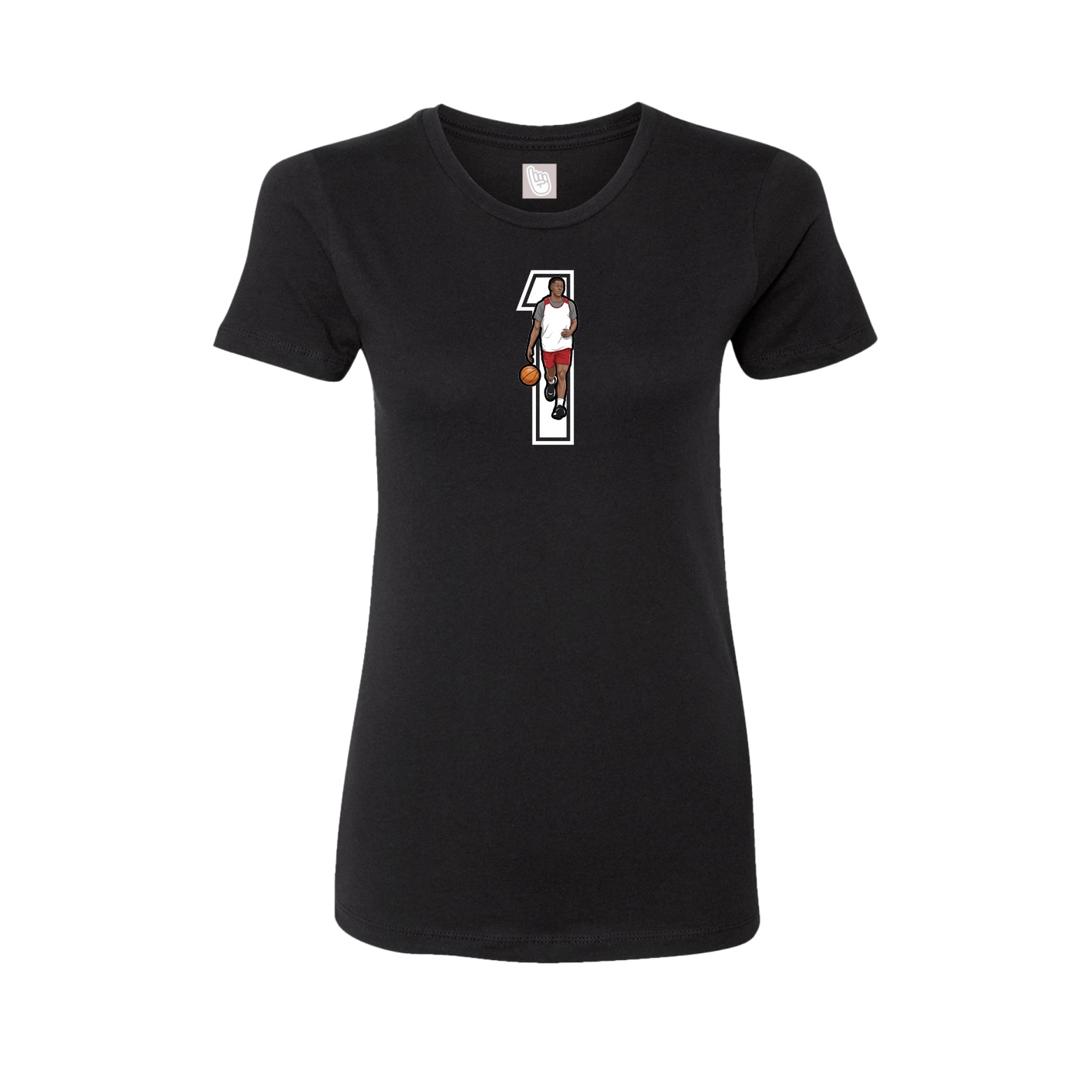 Womens Tee — Number in Black