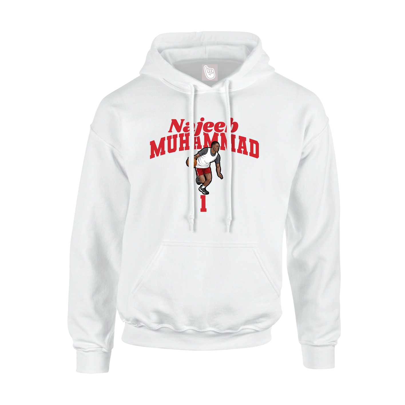 Hoodie — Signature Arch in White