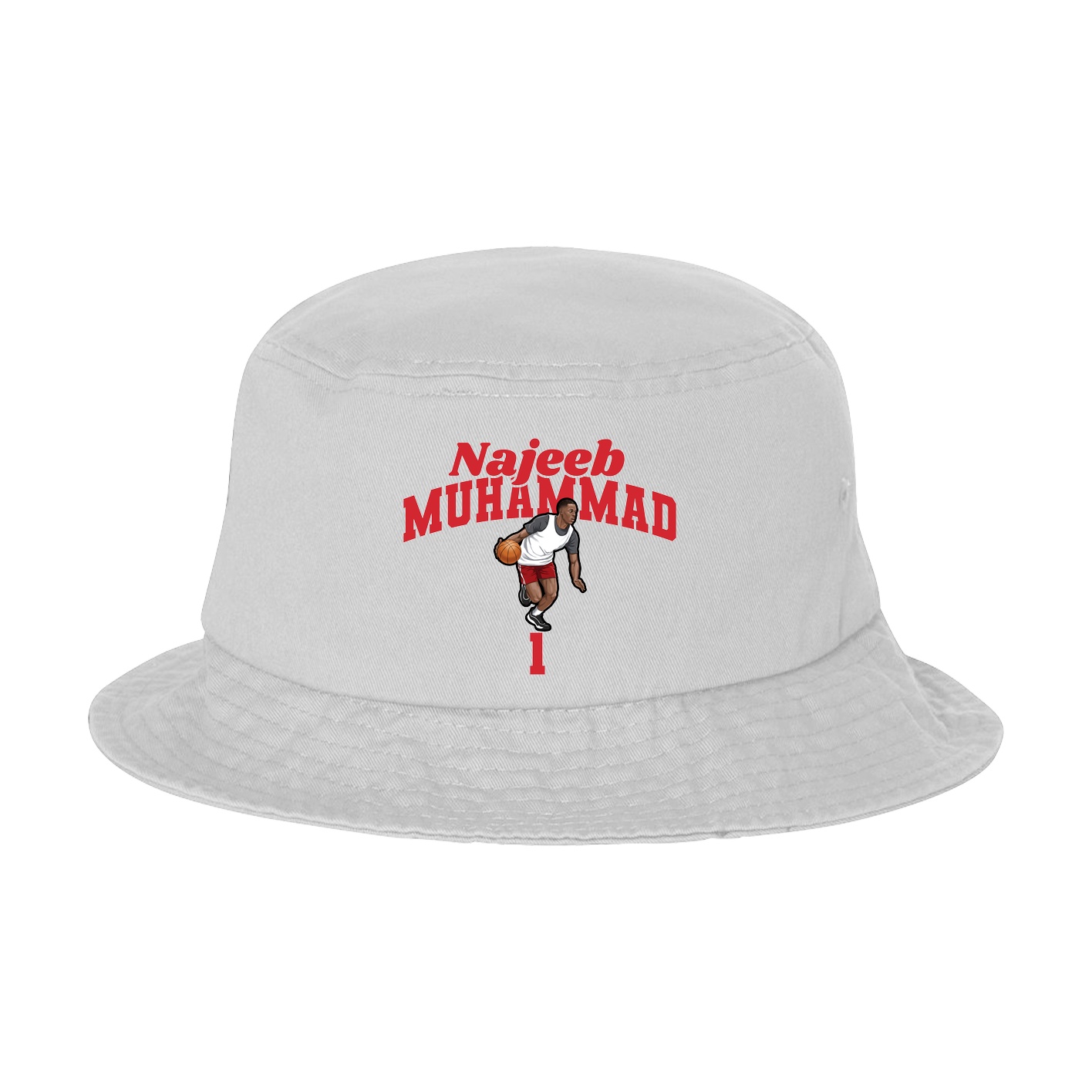 Bucket Cap — Signature Arch in White